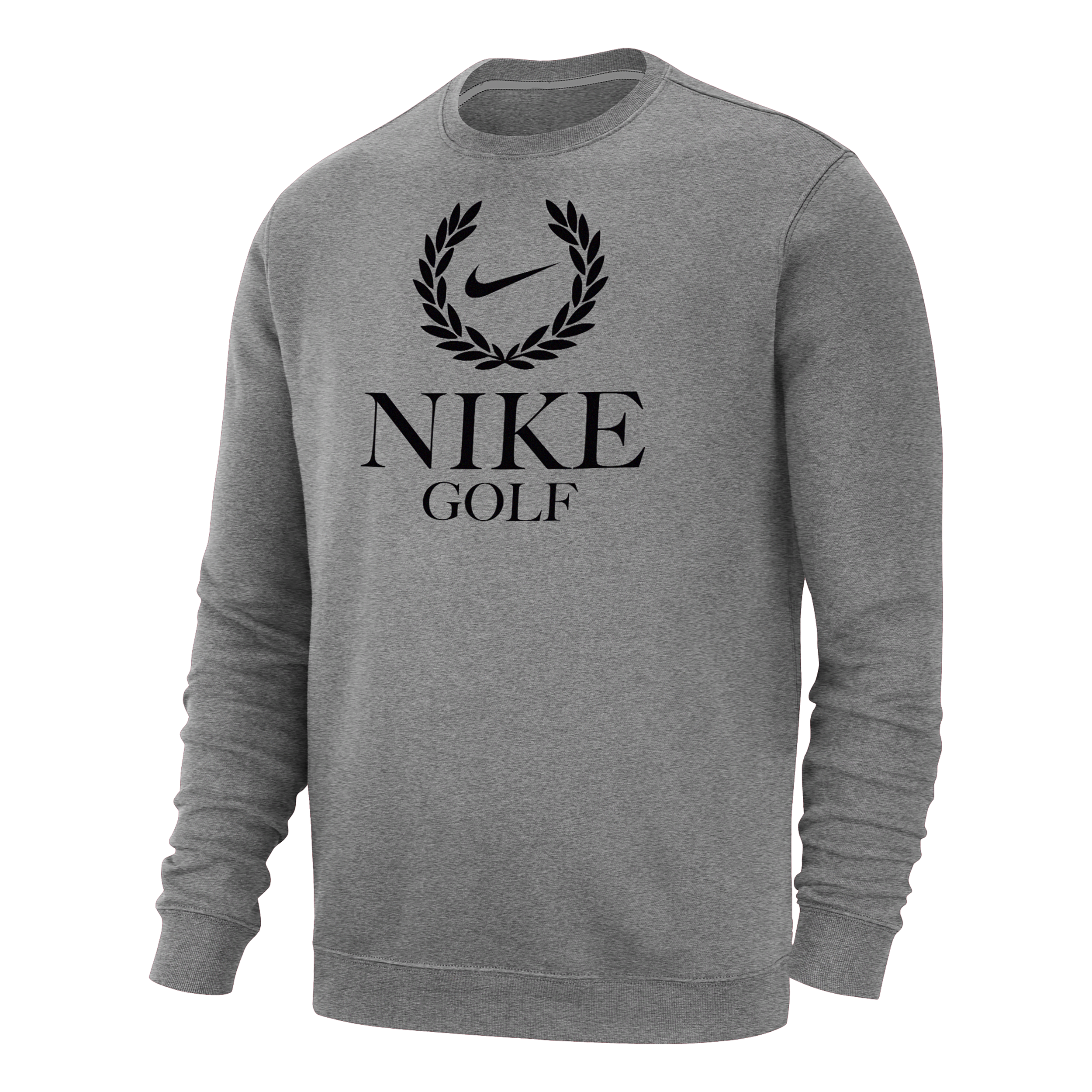 Nike Men's Golf Club Fleece Crew-neck Sweatshirt In Grey