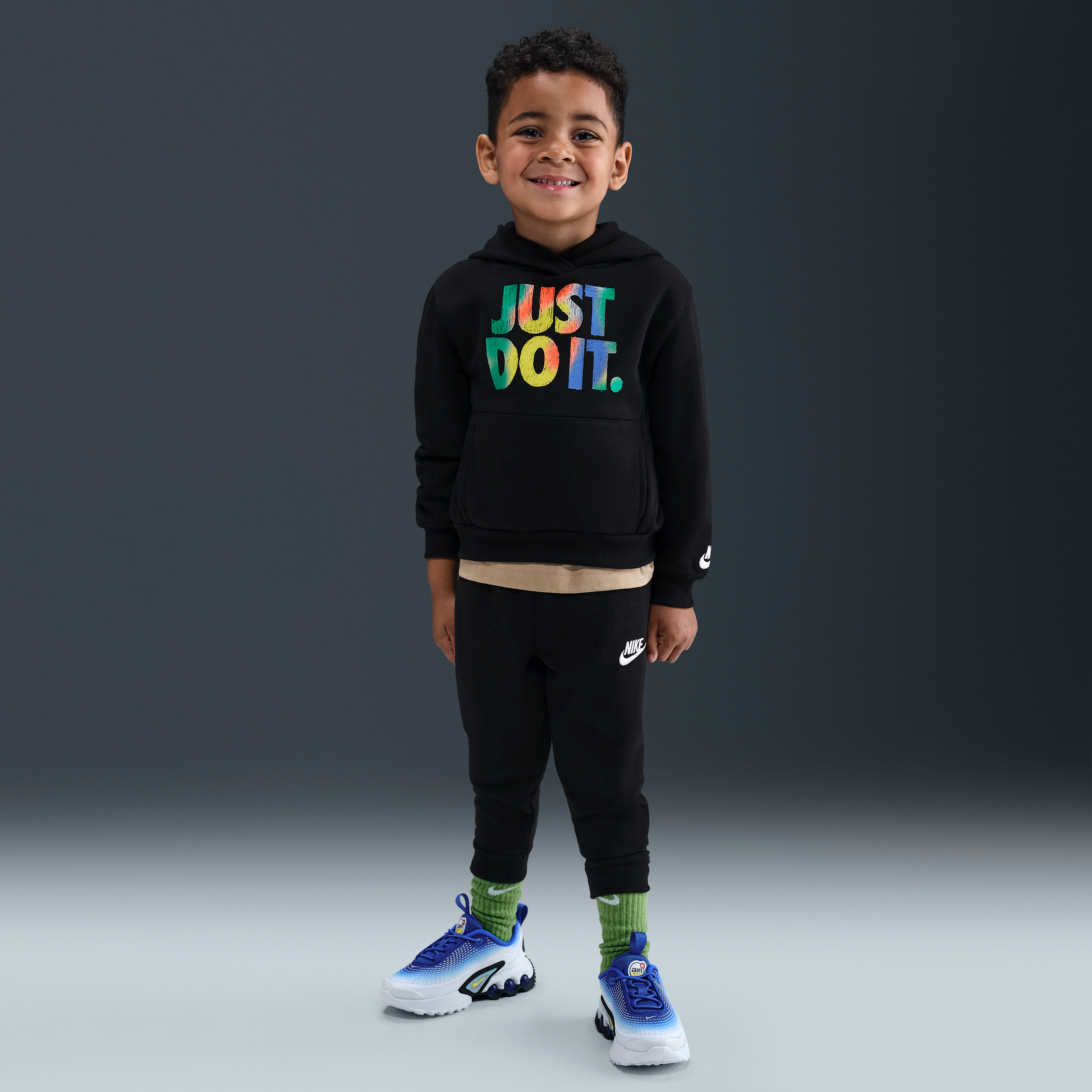 Nike Sportswear Toddler Reveal 2-piece Pullover Hoodie Set In Black