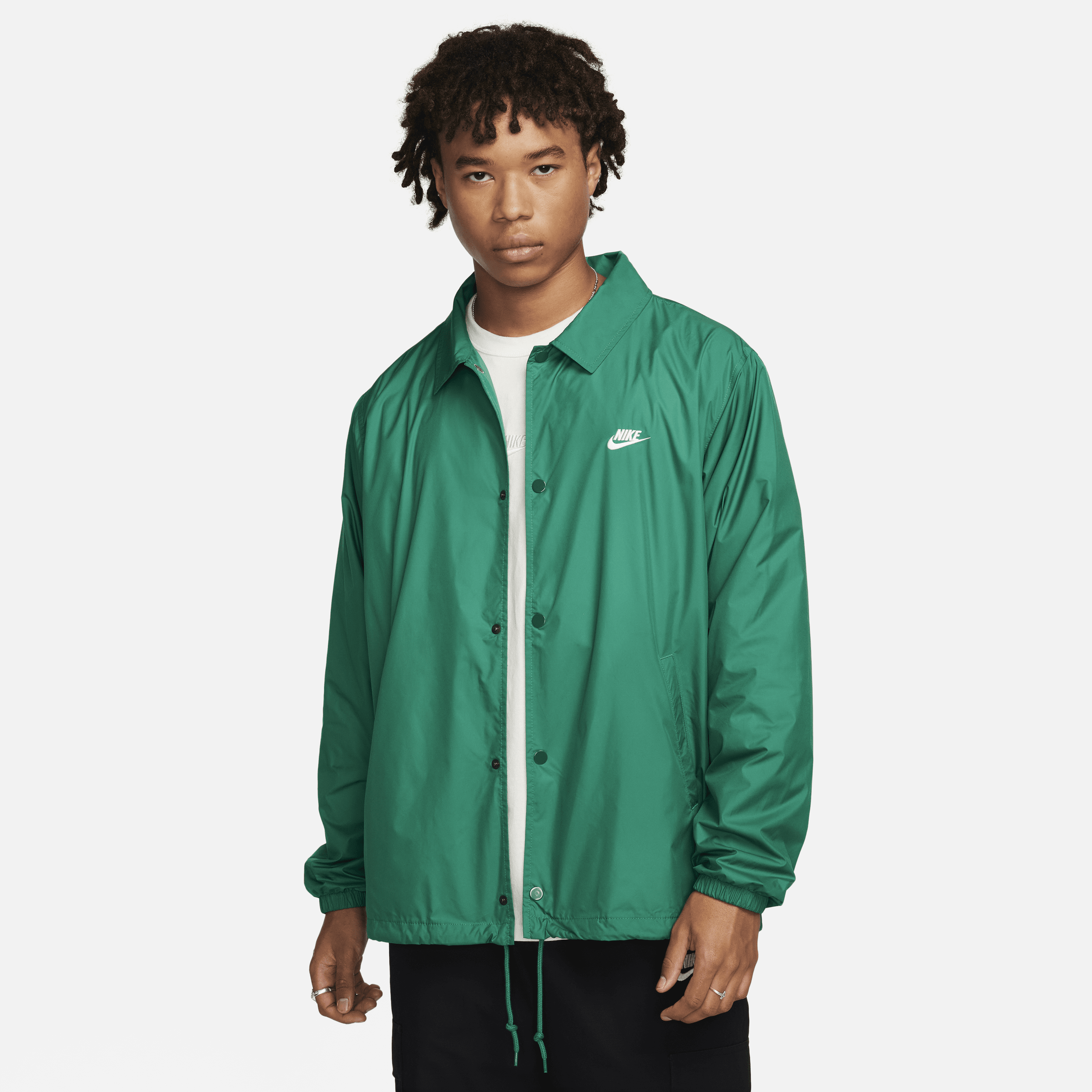 Shop Nike Men's Club Coaches' Jacket In Green
