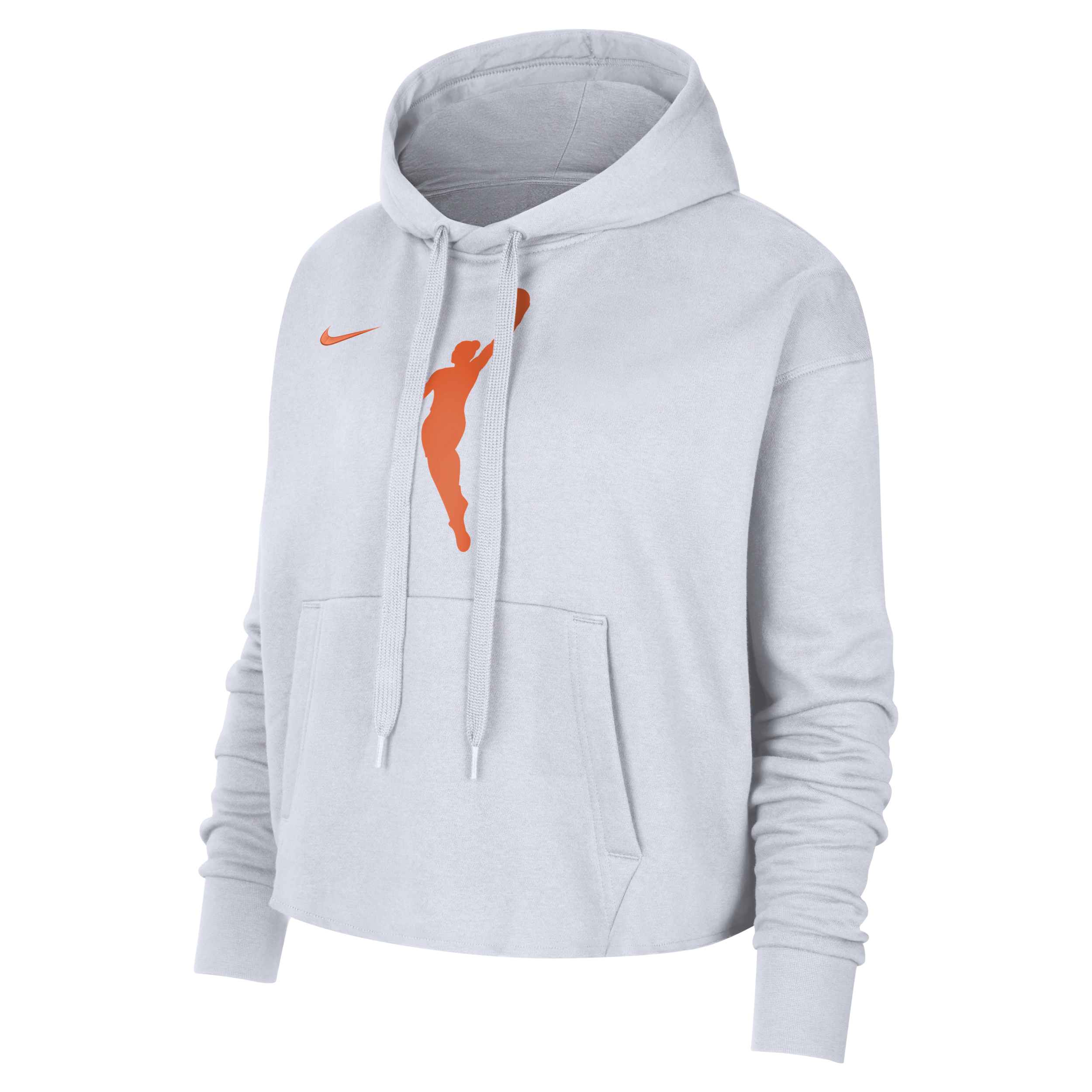 Nike Team 13 Courtside Women's Wnba Cropped Pullover Hoodie In White