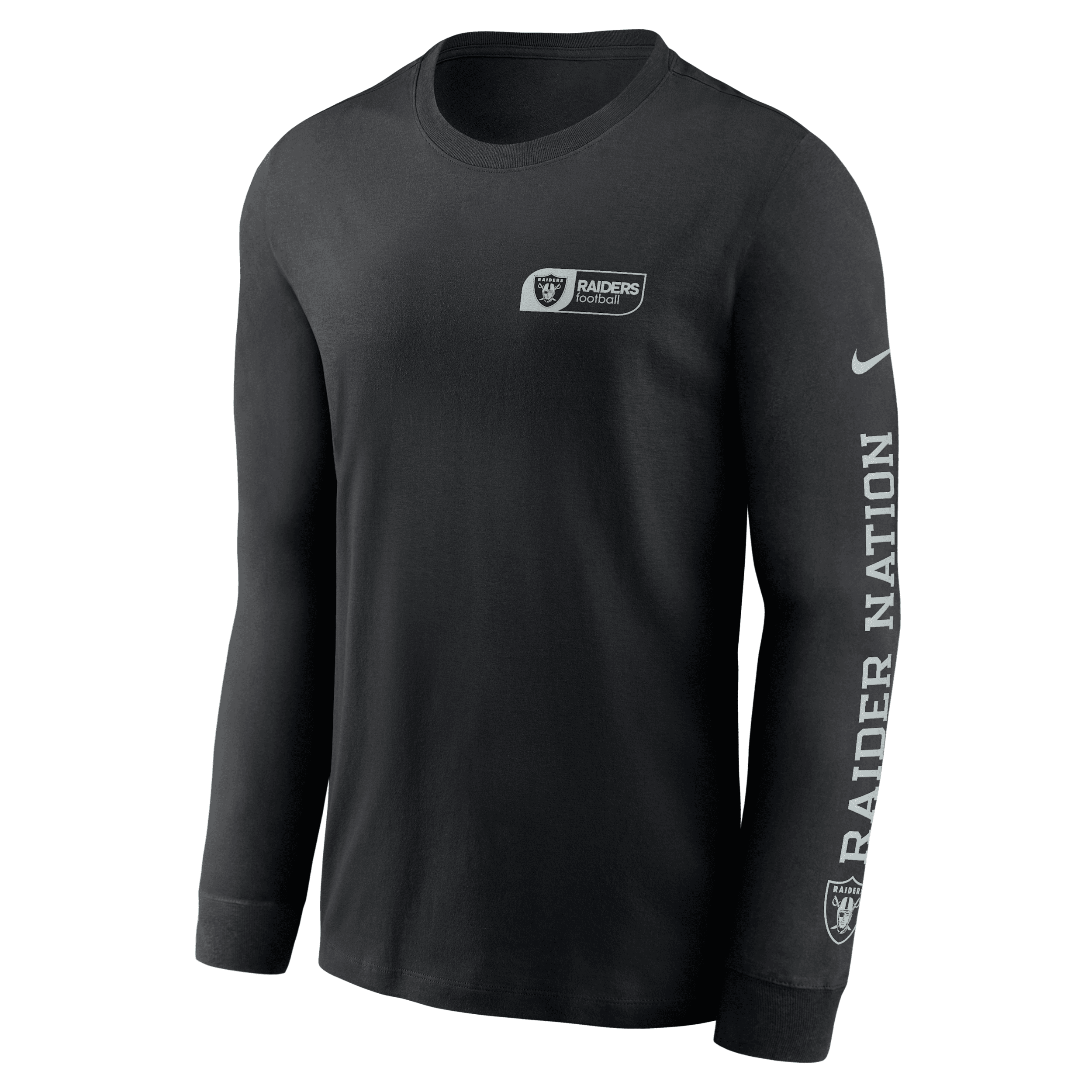 Nike Las Vegas Raiders All Out  Men's Nfl Long-sleeve T-shirt In Black