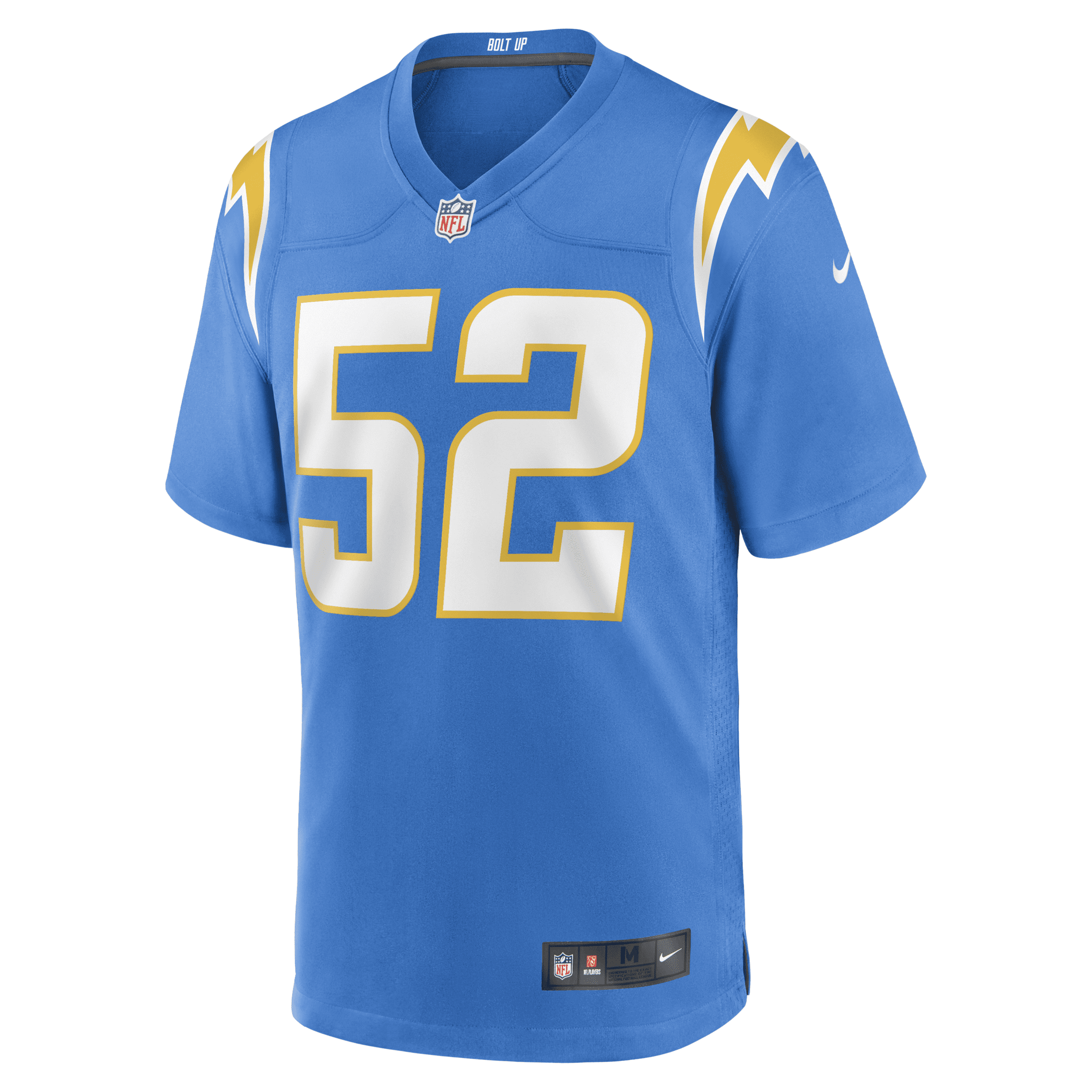 NIKE MEN'S NFL LOS ANGELES CHARGERS (KHALIL MACK) GAME FOOTBALL JERSEY,1009082207