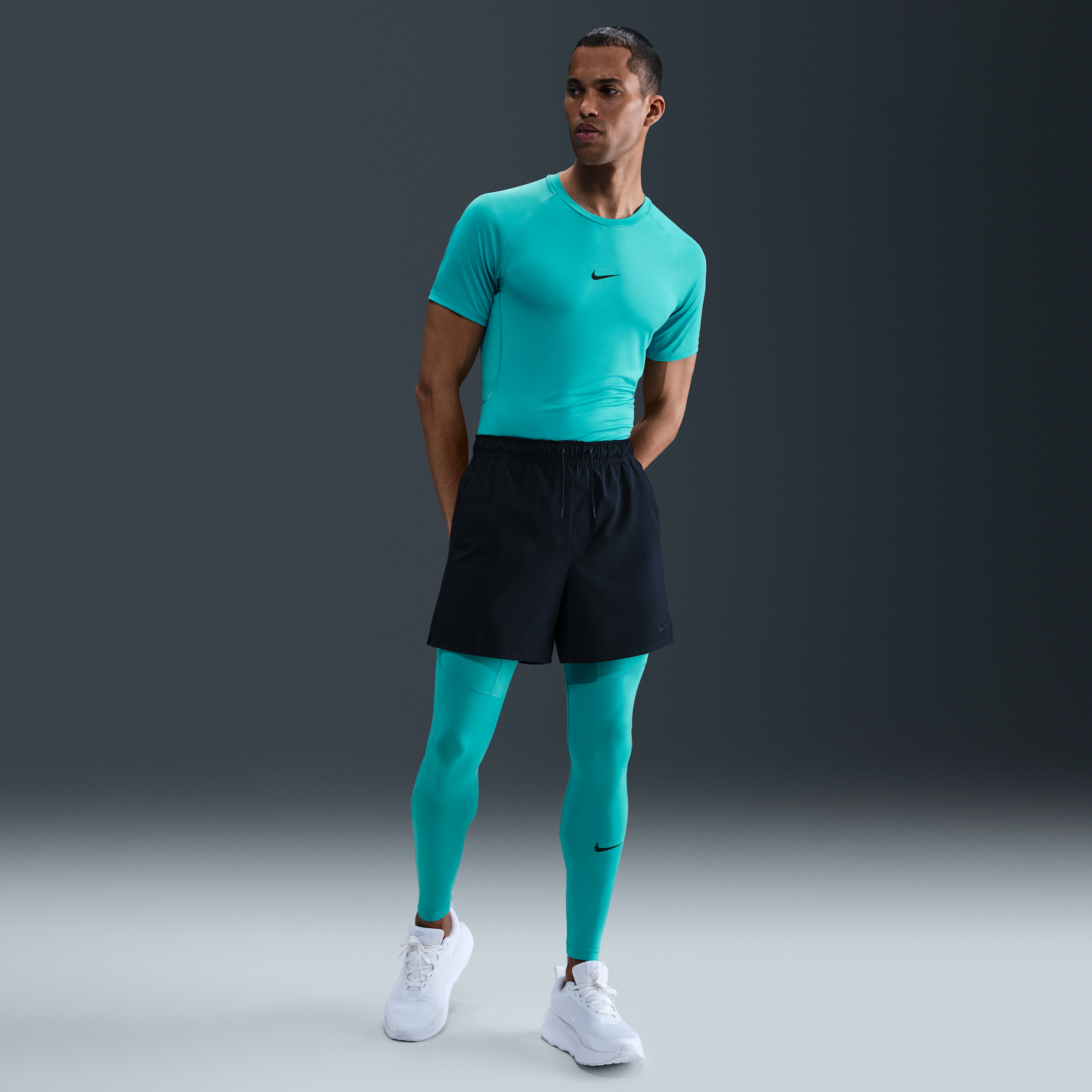 Nike Men's  Pro Dri-fit Fitness Tights In Blue