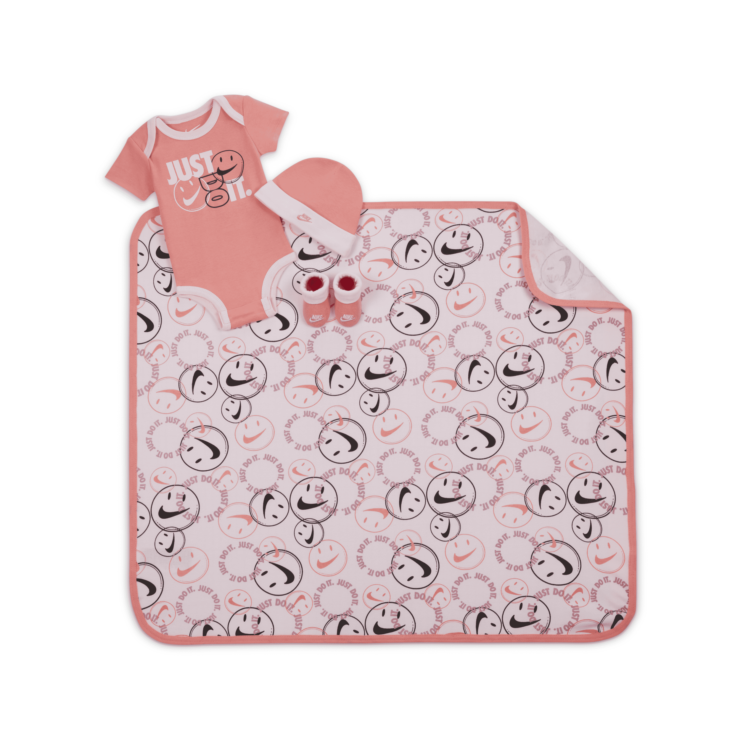 Nike New Baby (0-12m) 4-piece Blanket Set In Pink