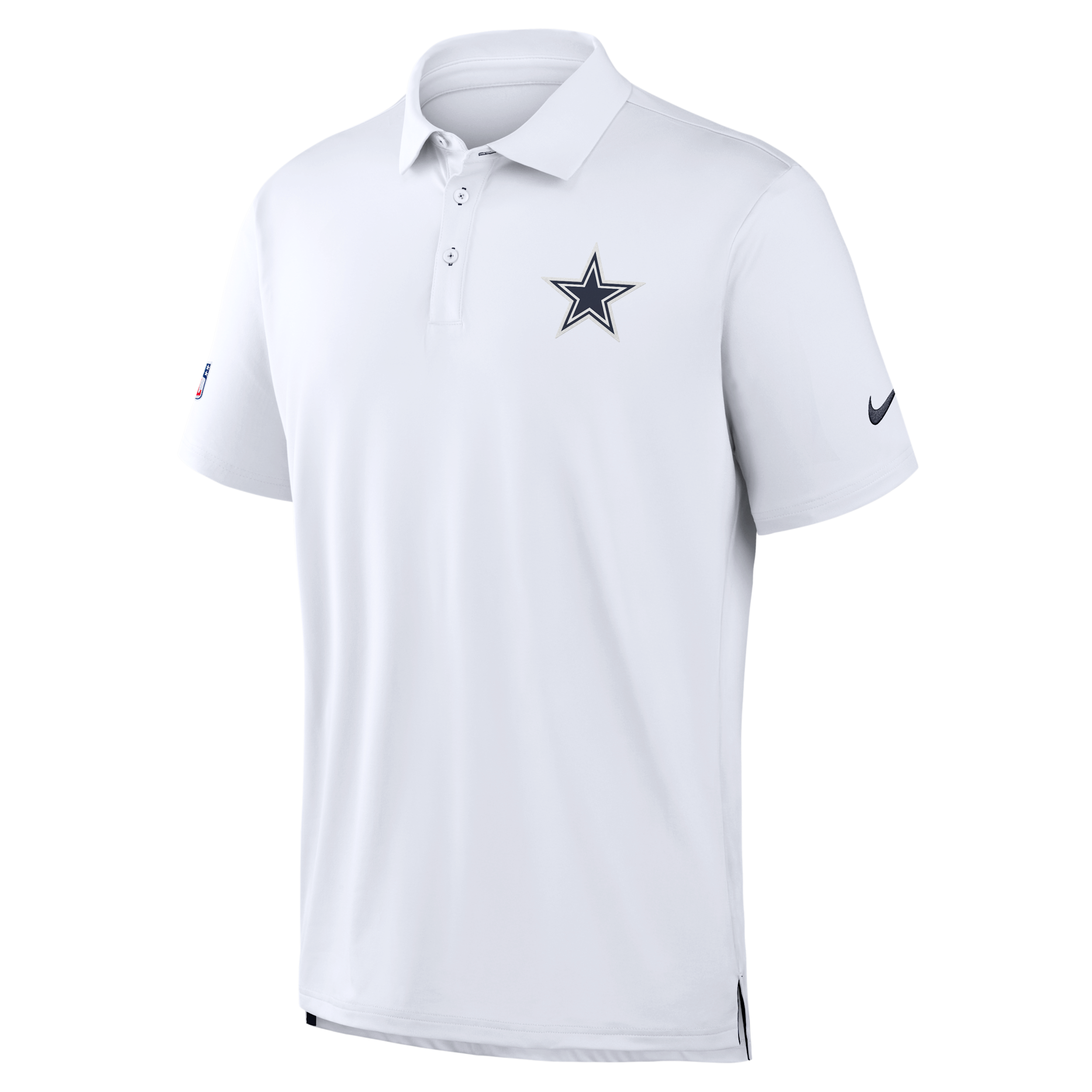 Nike Men's White Dallas Cowboys Sideline Powerful Blocking Dri-fit Tour Polo Shirt - White