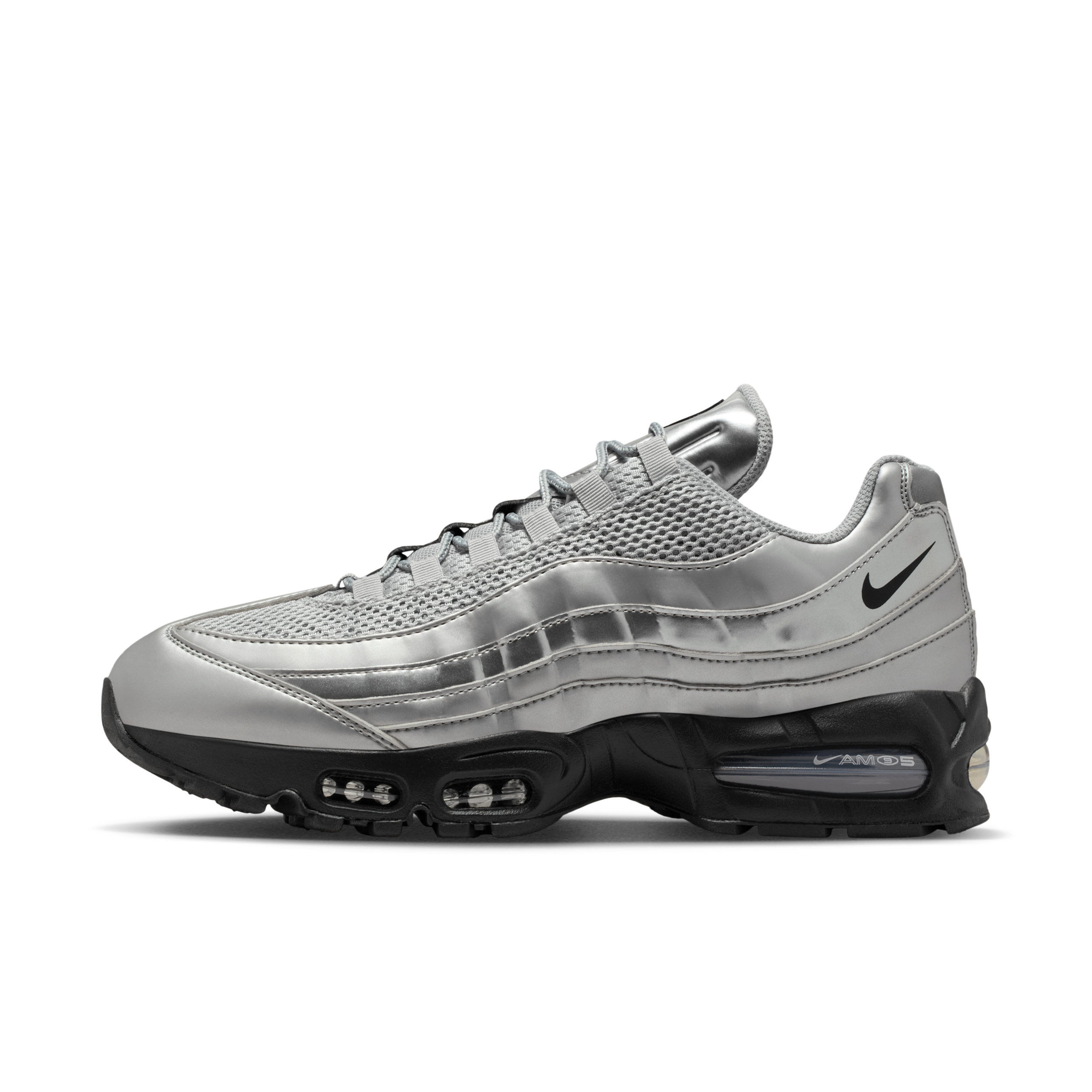 Nike Mens Air Max 95 OG Dimension - Running Shoes - Black / University Red / Metallic Silver Size 9.5