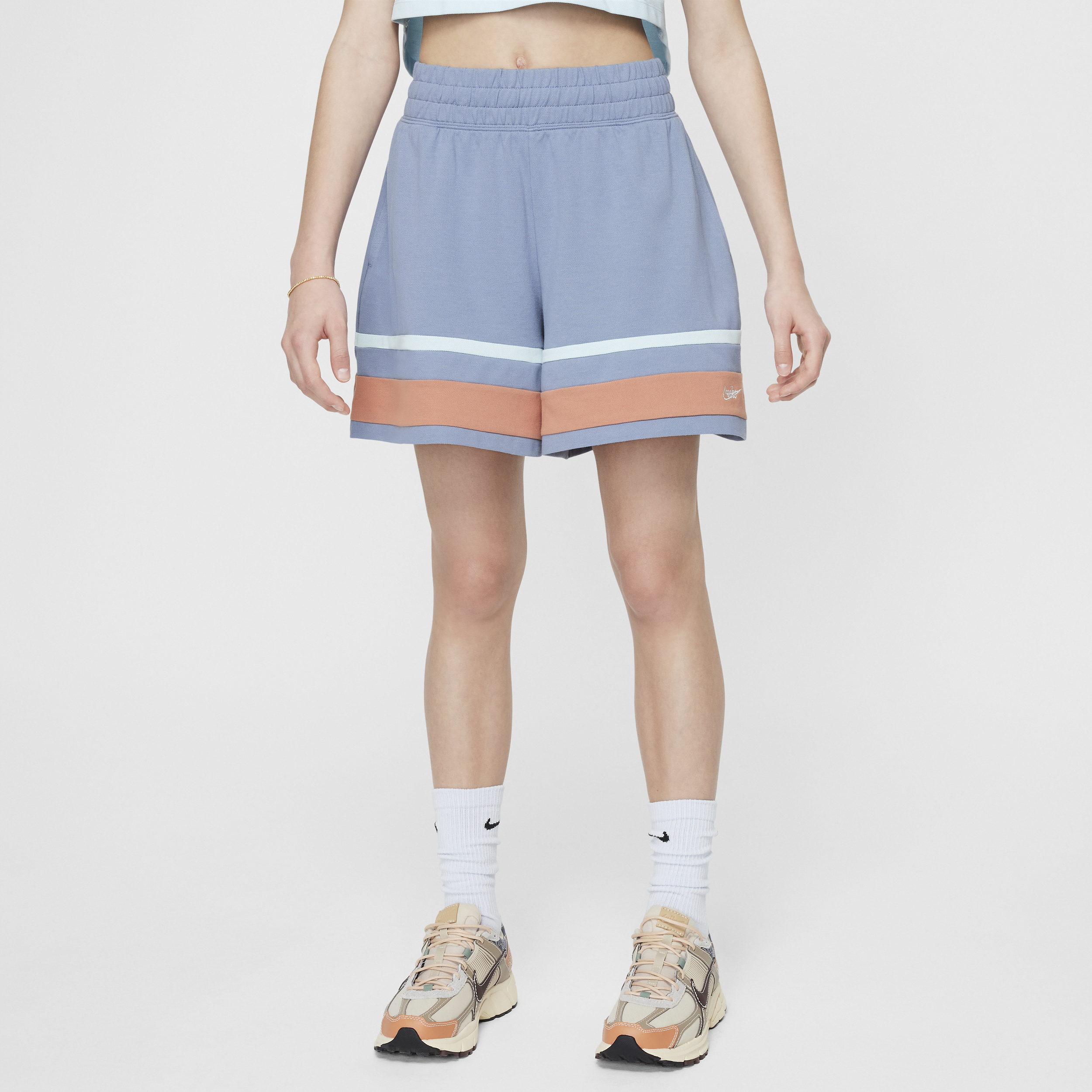 Shop Nike Women's  Sportswear Girls' Shorts In Blue