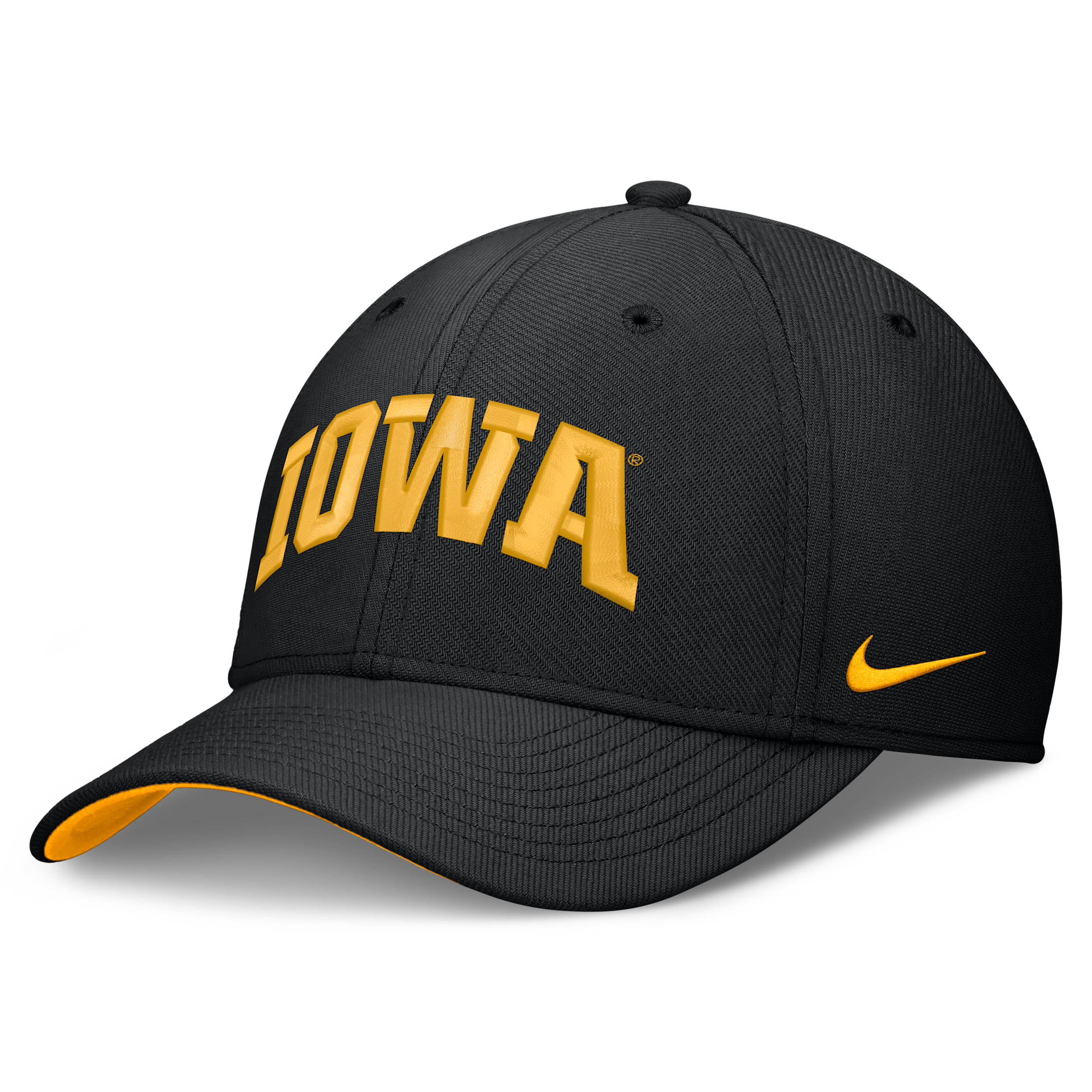 Iowa Classic Swooshflex Nike Men's Dri-FIT College Hat in Black | NC0300AIA-X2E