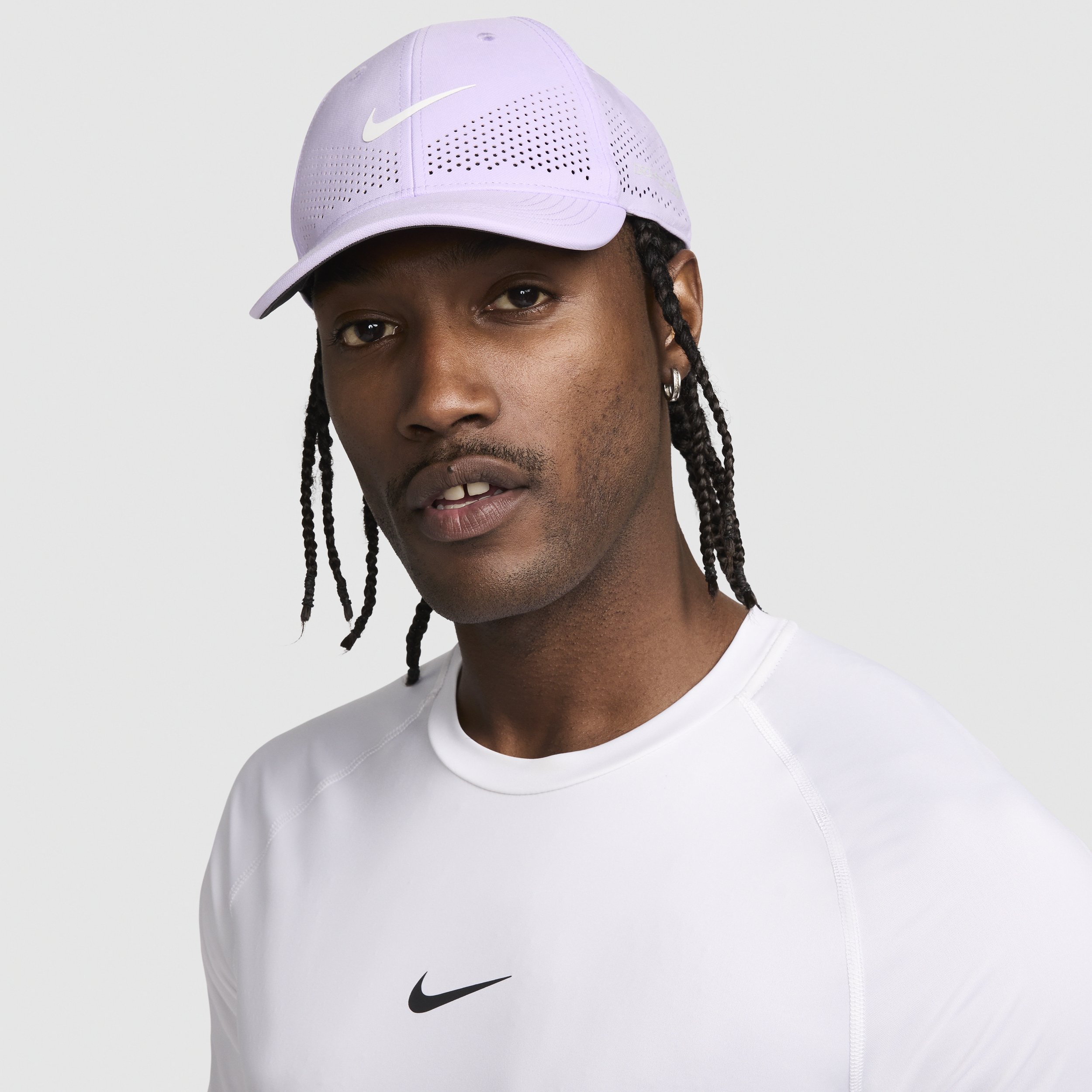 Shop Nike Unisex Dri-fit Adv Club Structured Swoosh Cap In Purple