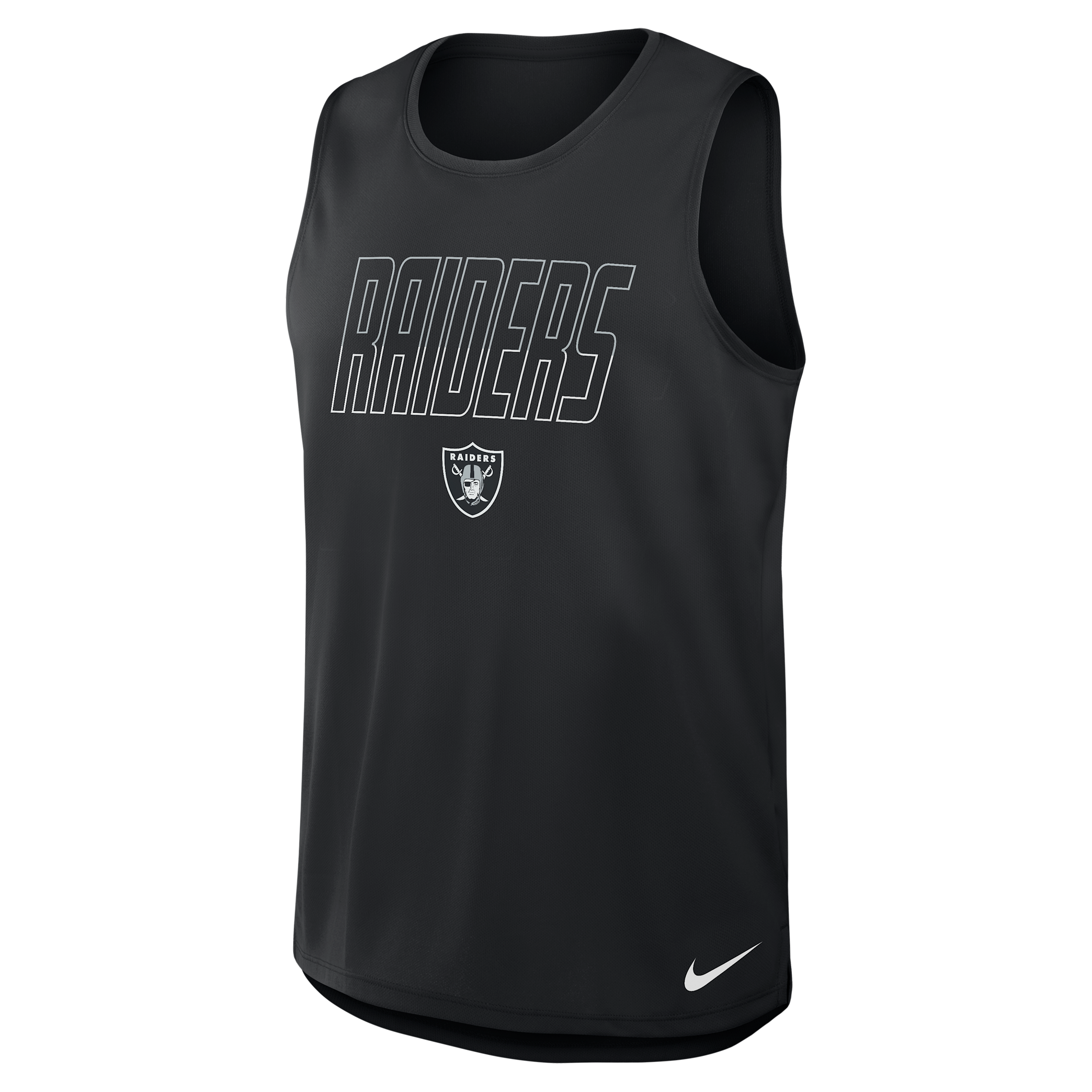 Nike Men's Las Vegas Raiders Kickoff Miler Dri-fit Sleeveless Tank Top - Black