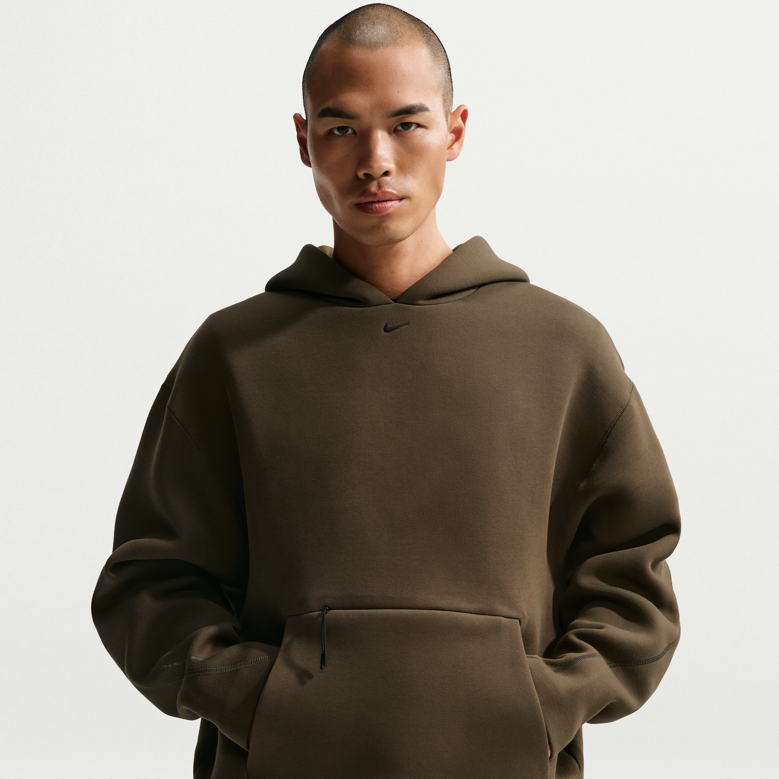 Nike Men's Tech Fleece Pullover Hoodie in Brown | IO9941-212