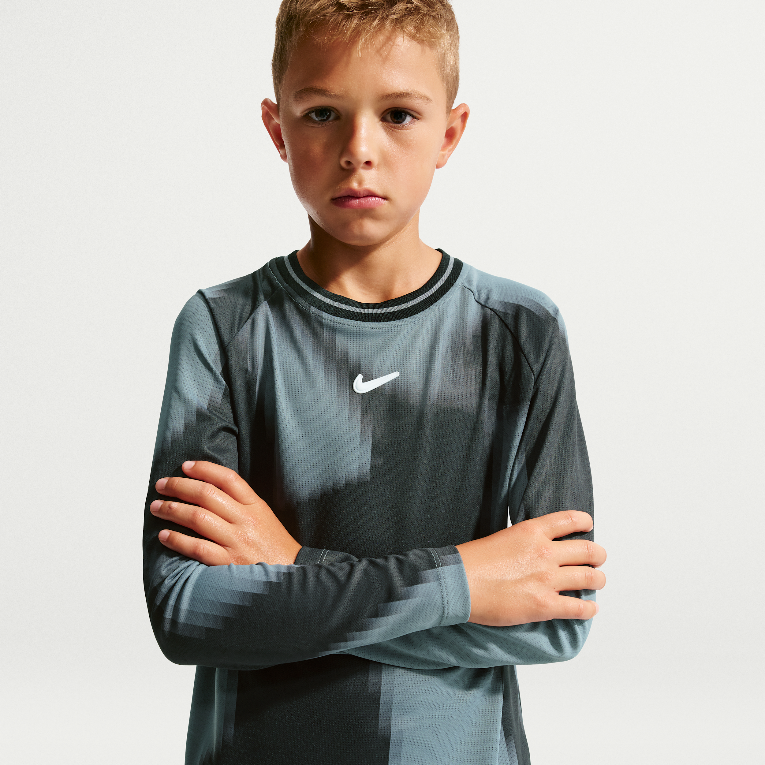 Nike Multi Renew Big Kids' (Boys') Dri-FIT Long-Sleeve Top in Black | IO0740-010