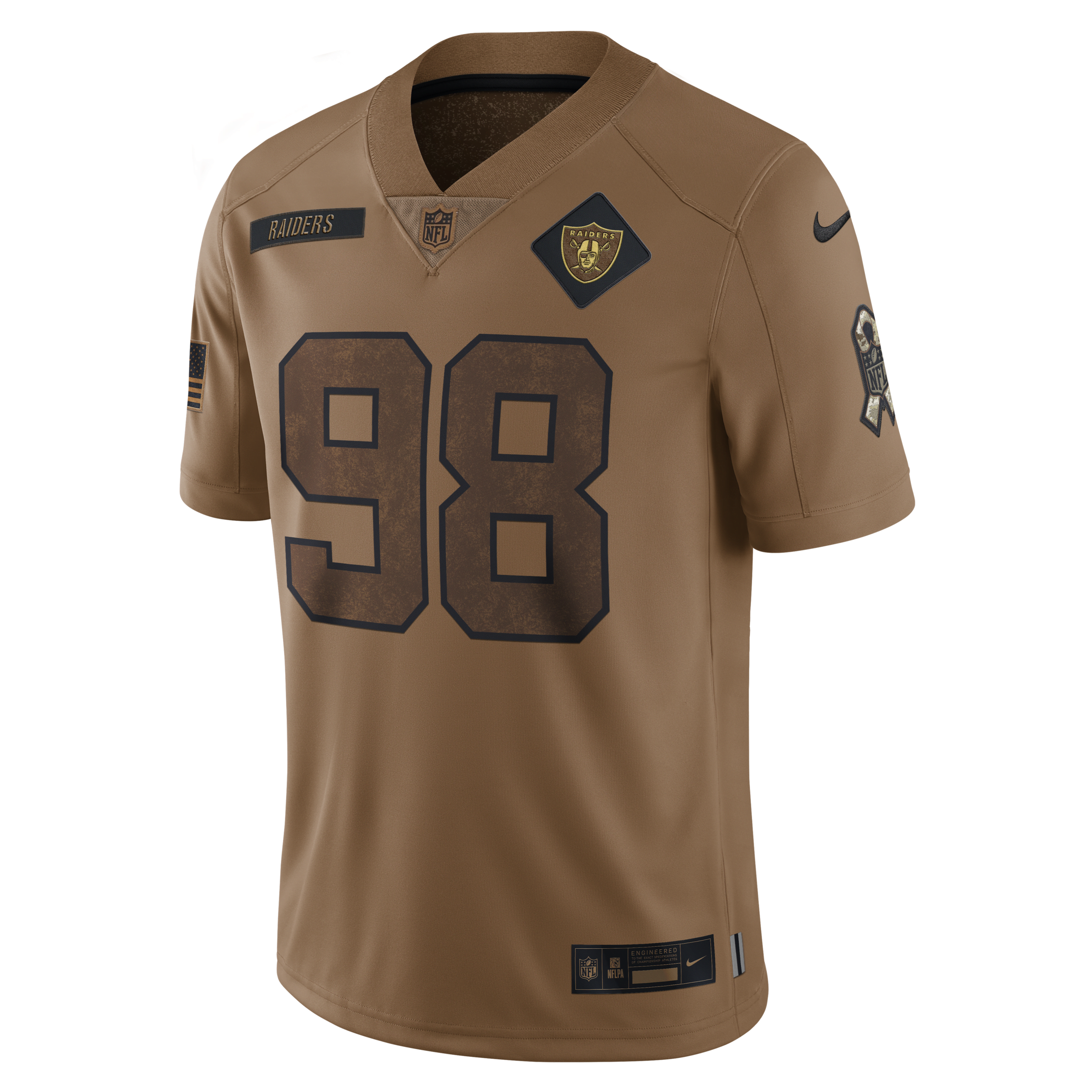 Maxx Crosby Las Vegas Raiders Nike 2023 Salute To Service Limited Jersey -  Brown