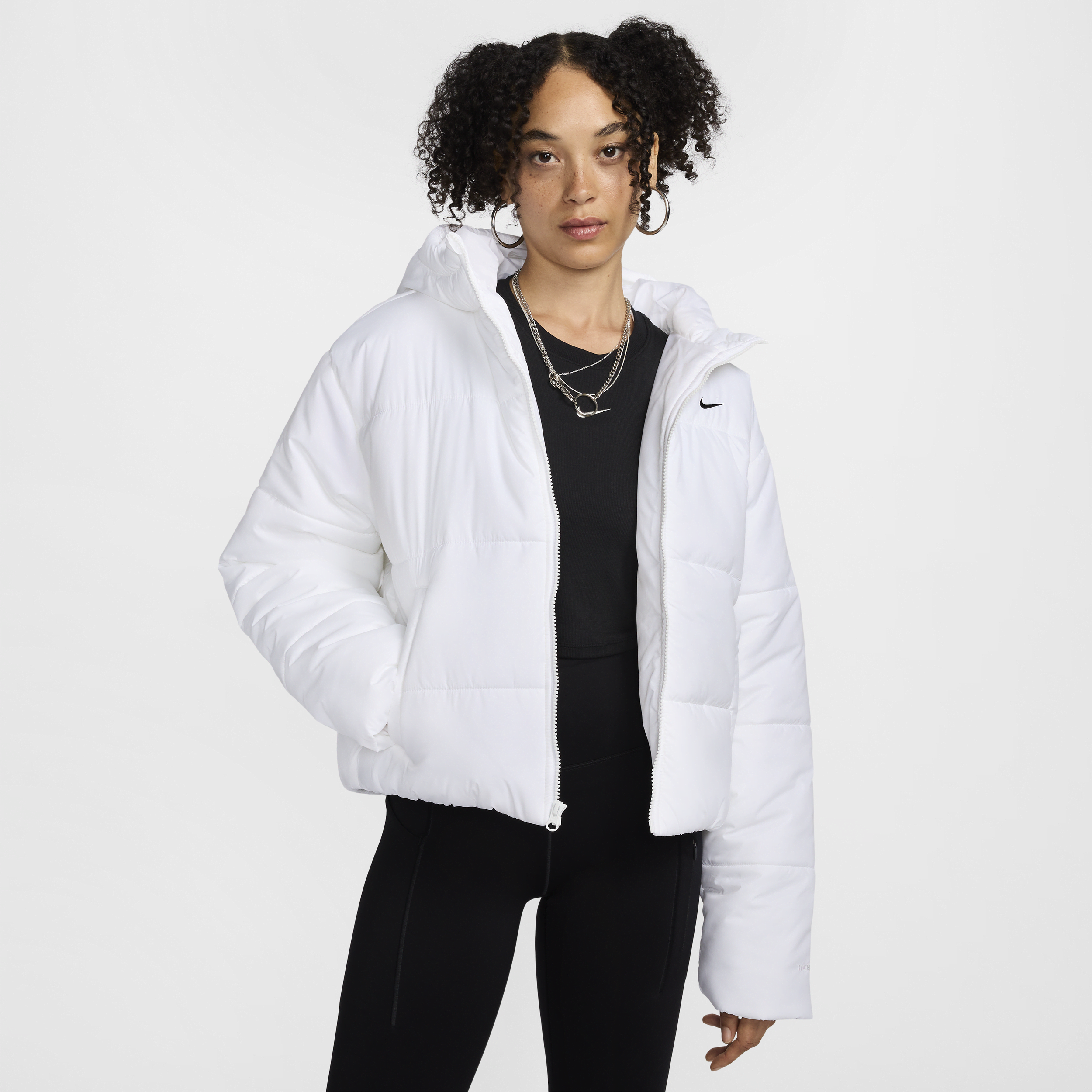 NIKE WOMEN'S SPORTSWEAR CLASSIC PUFFER THERMA-FIT LOOSE HOODED JACKET 1015574873