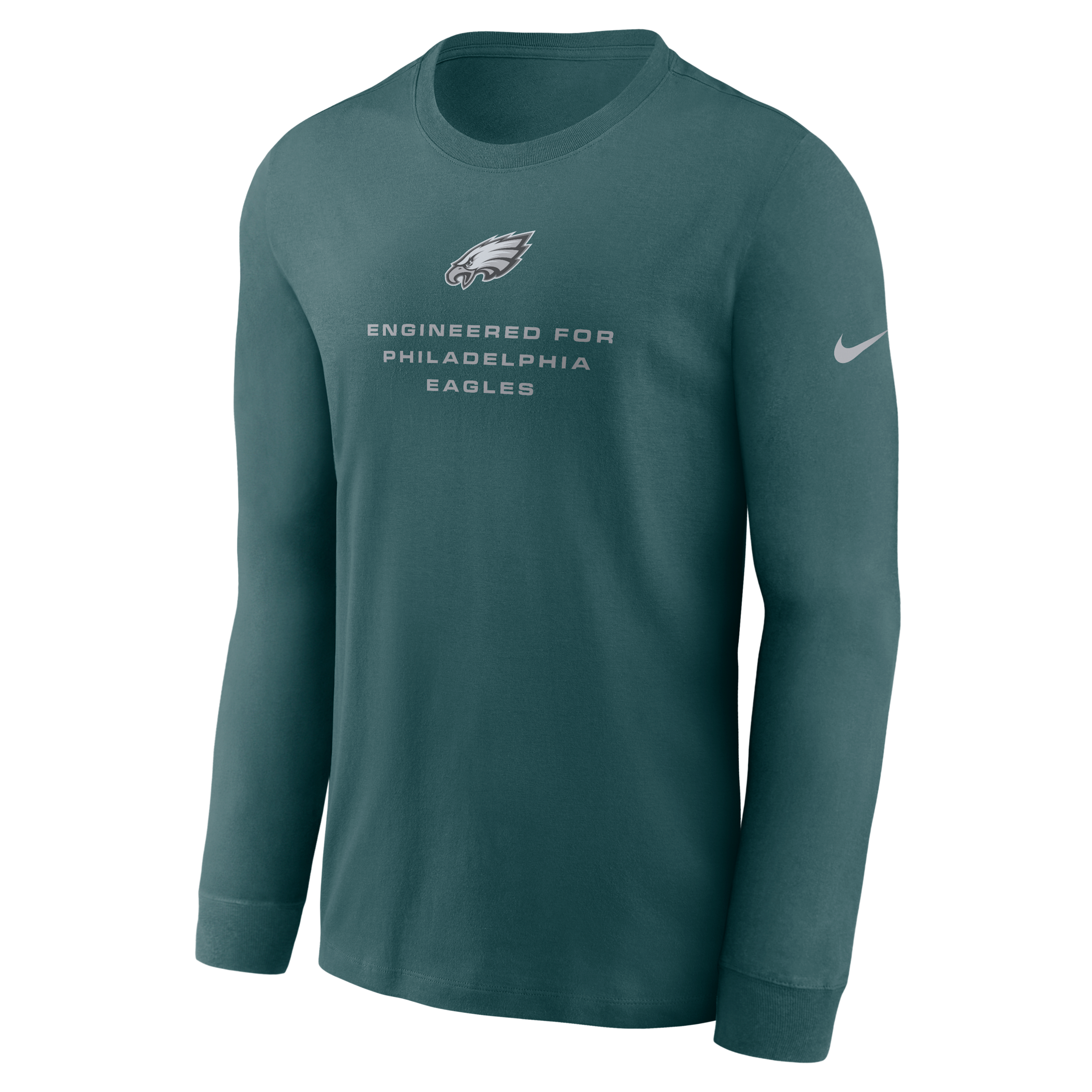 Nike Men's Midnight Green Philadelphia Eagles Sideline Bold Arch Star Dri-fit Long Sleeve T-Shirt - Midnight Green