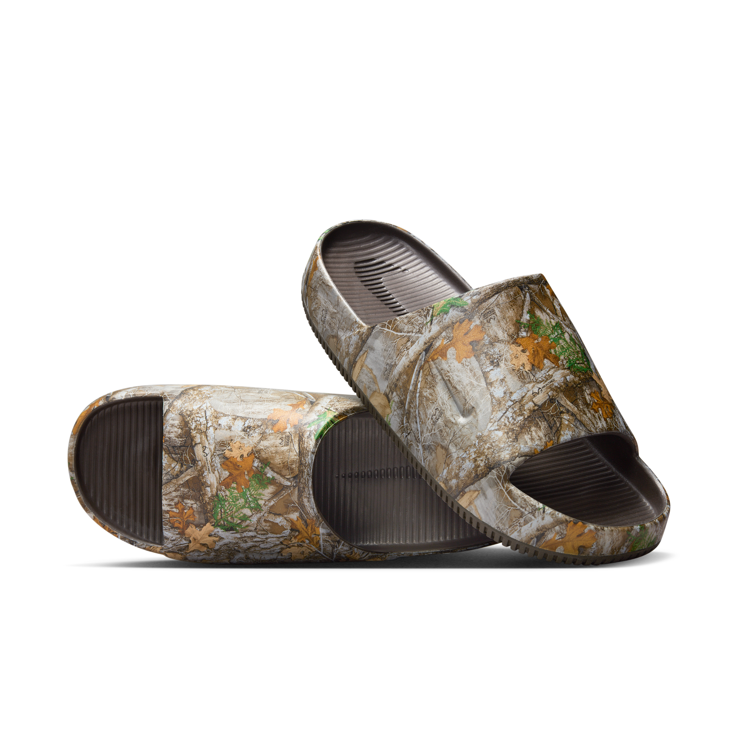 Nike Calm Slides 'realtree Camo' In Brown