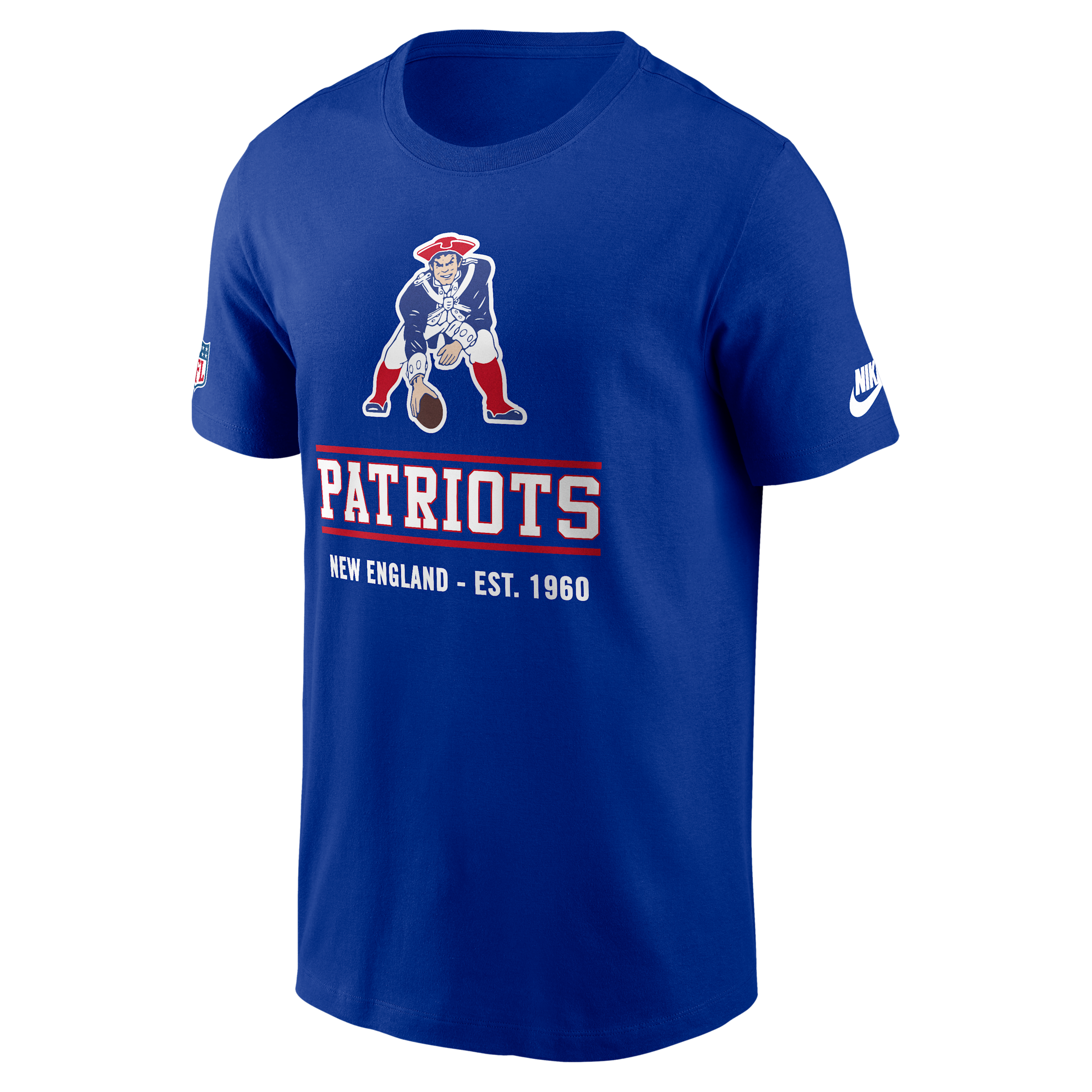 New England Patriots Essential Nike Men's Dri-FIT NFL T-Shirt in Blue | 02ET4DAQ8K-TC1