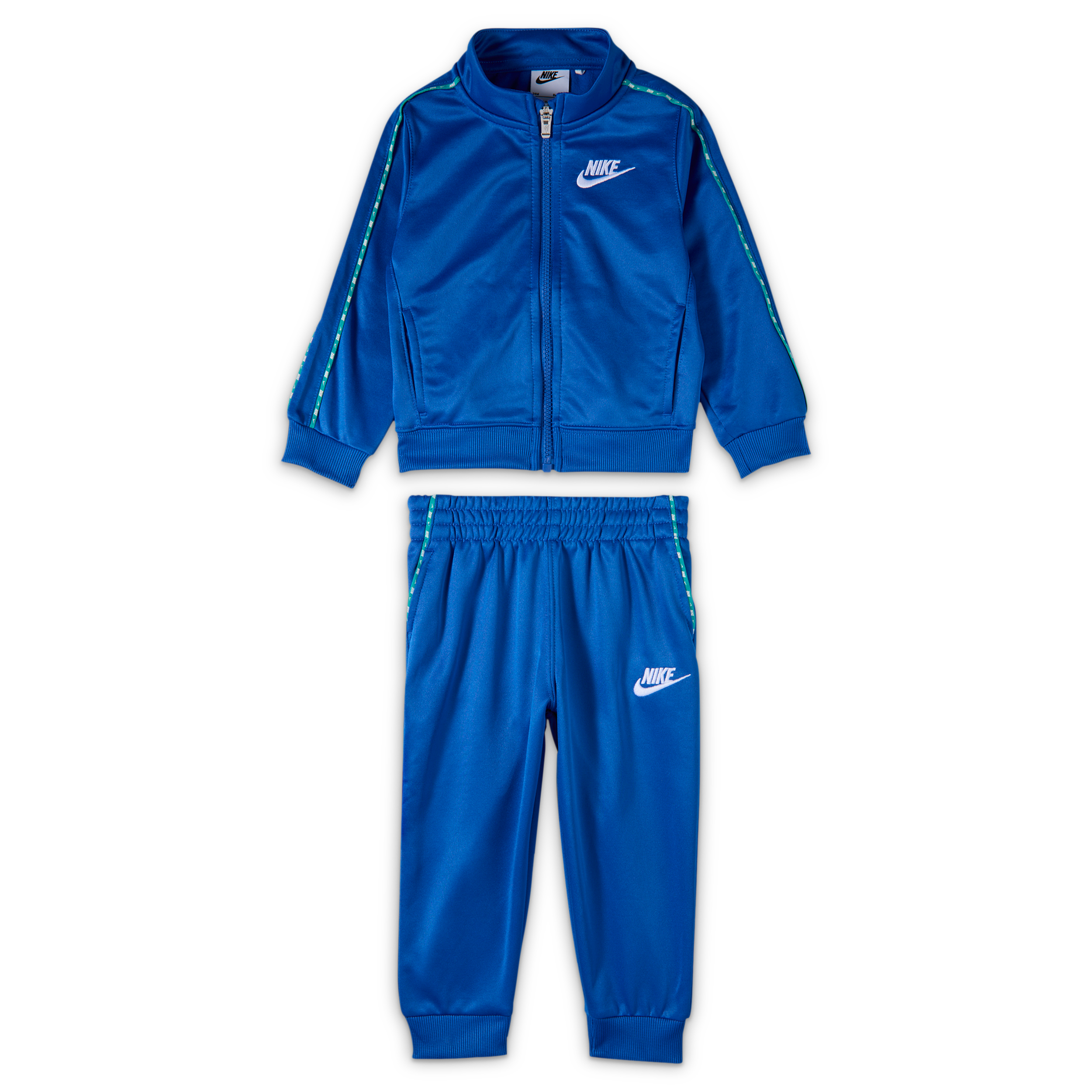 Nike Baby (12-) Dri-fit Lifestyle 2-piece Full-zip Propus Piping Set In Blue