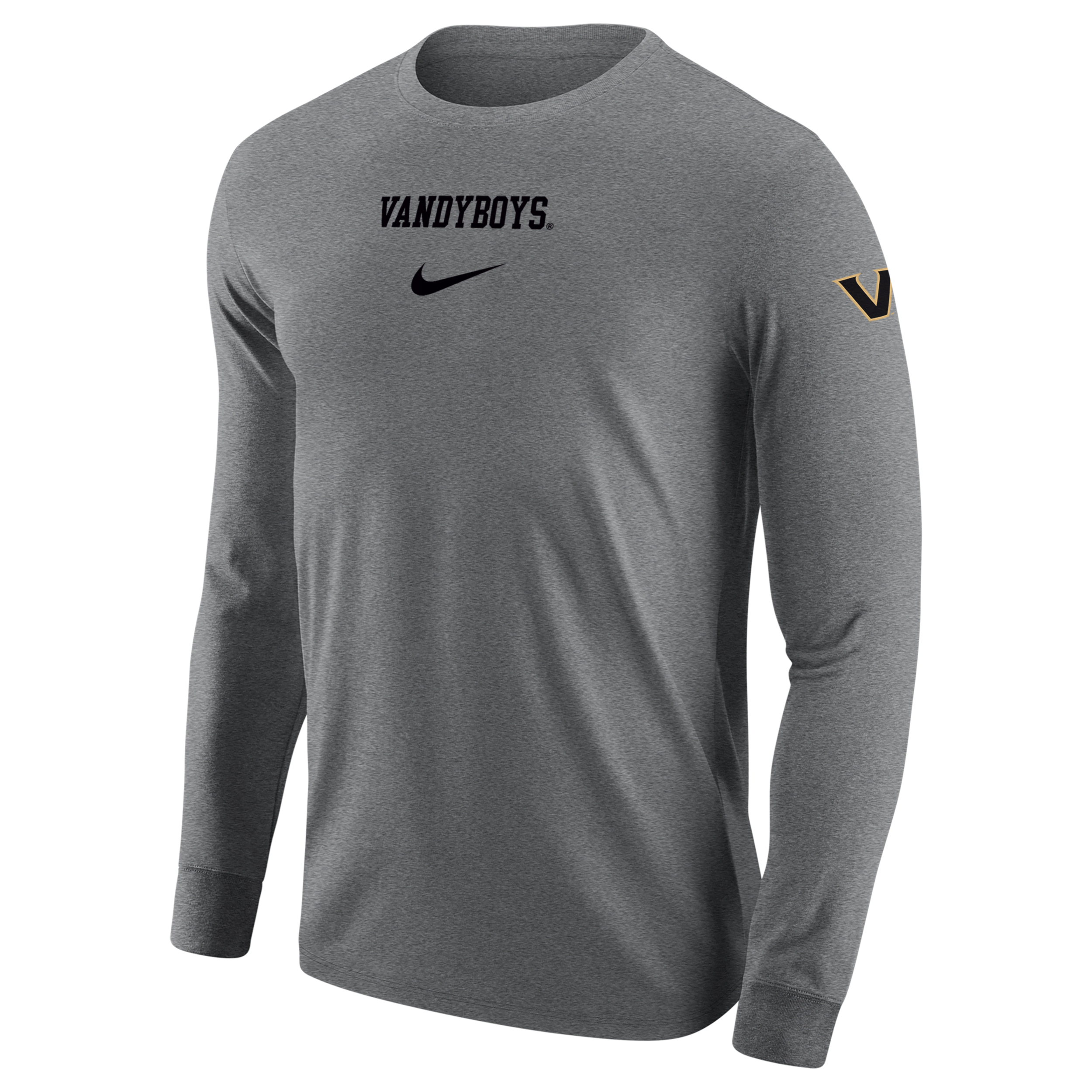 Shop Nike Vanderbilt  Men's College Long-sleeve T-shirt In Grey