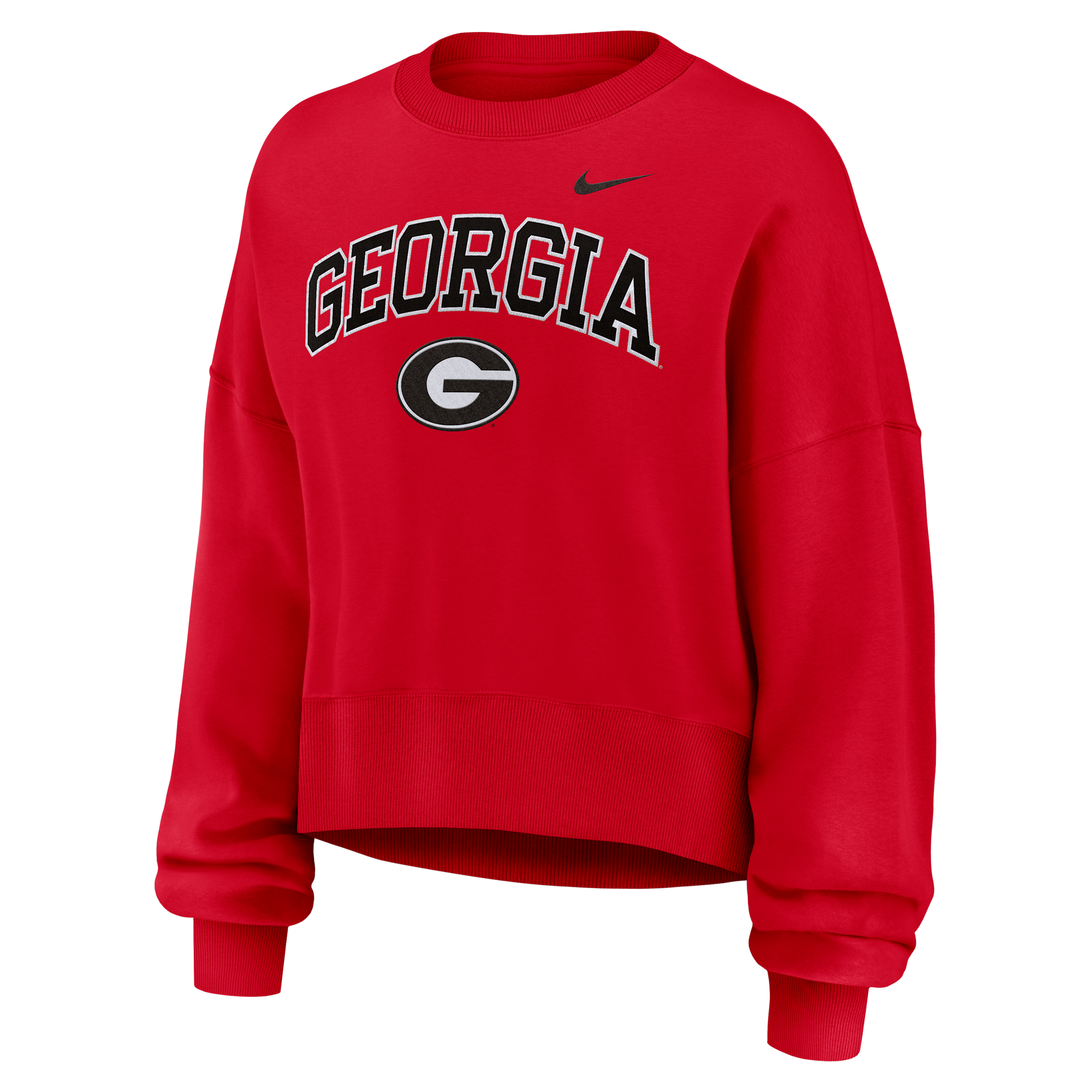 Nike Georgia Phoenix Arch Women's College Pullover Crew In Red