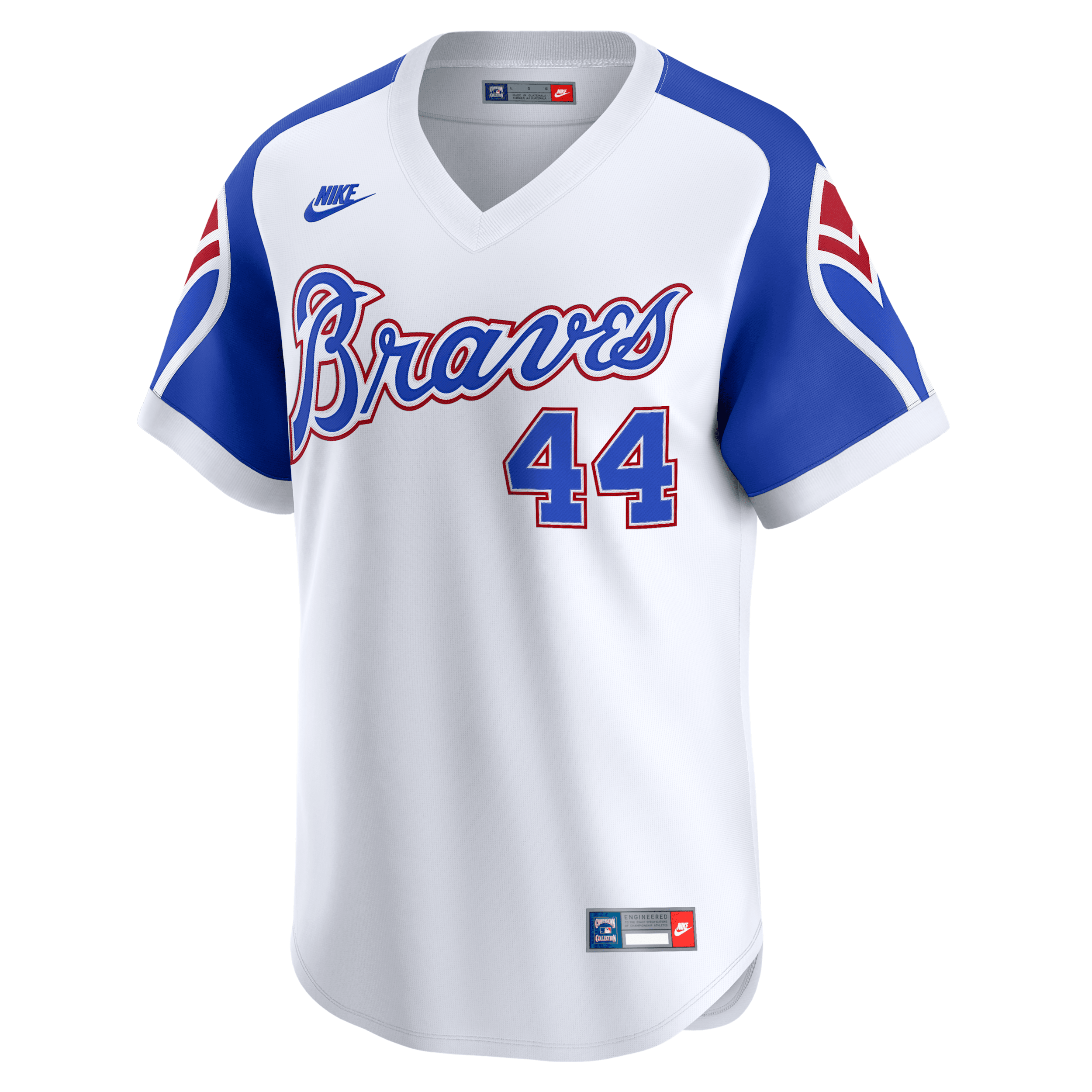Hank Aaron Atlanta Braves Cooperstown Nike Men's Dri-FIT ADV MLB Limited Jersey in White | CO25ATC4QFJ-FP7
