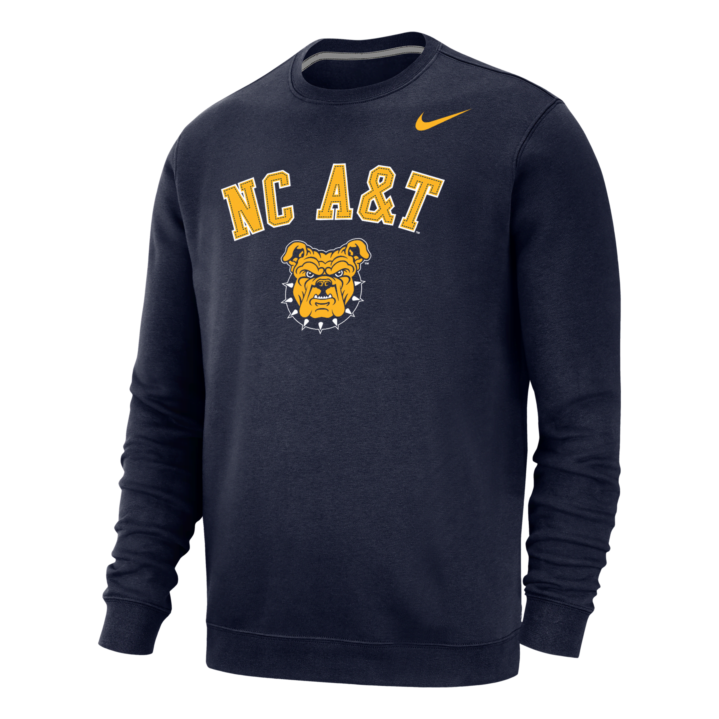 Nike Men's College Club Fleece (north Carolina A&t) Sweatshirt In Blue