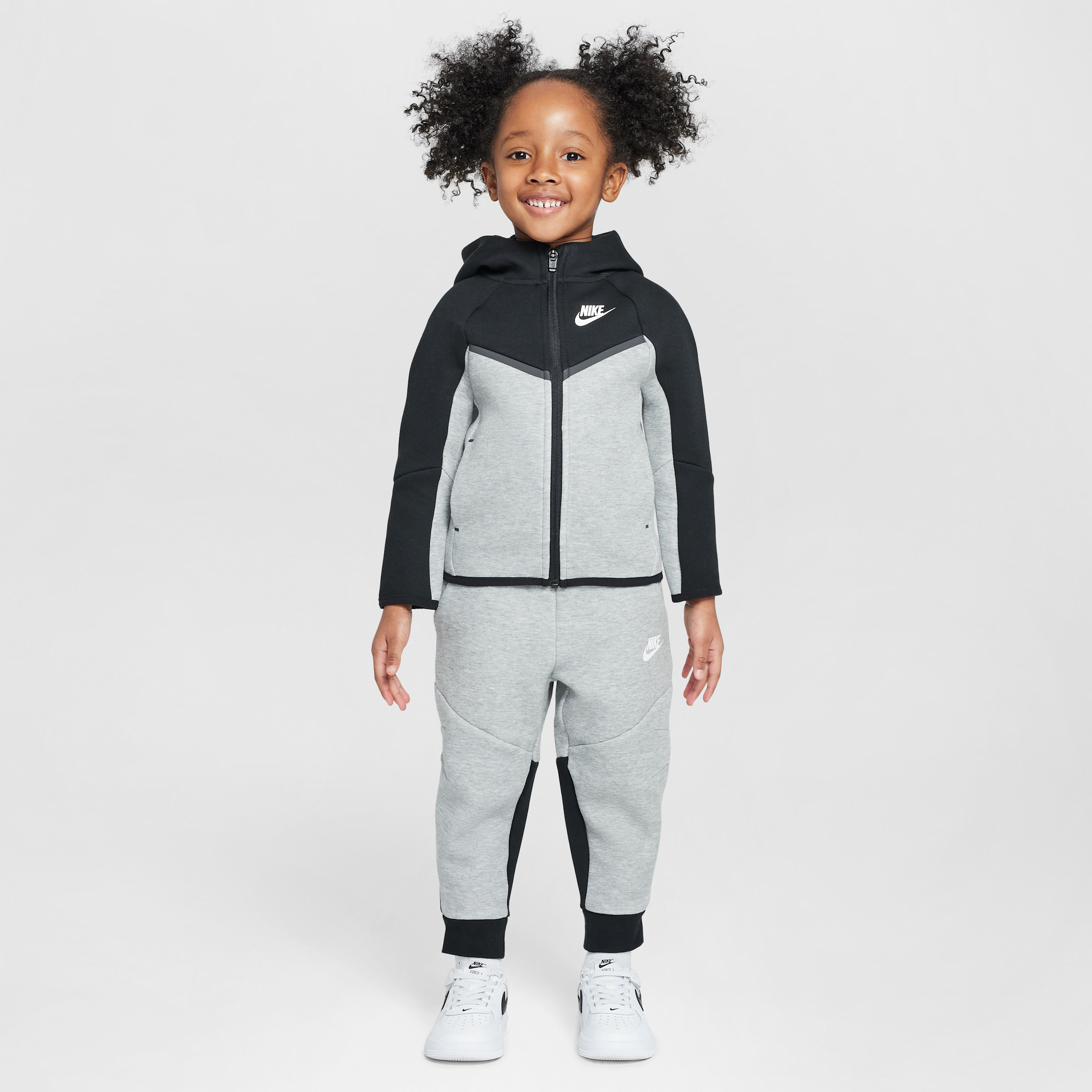 Nike Sportswear Toddler Tech Fleece 2-piece Full-zip Set In Grey