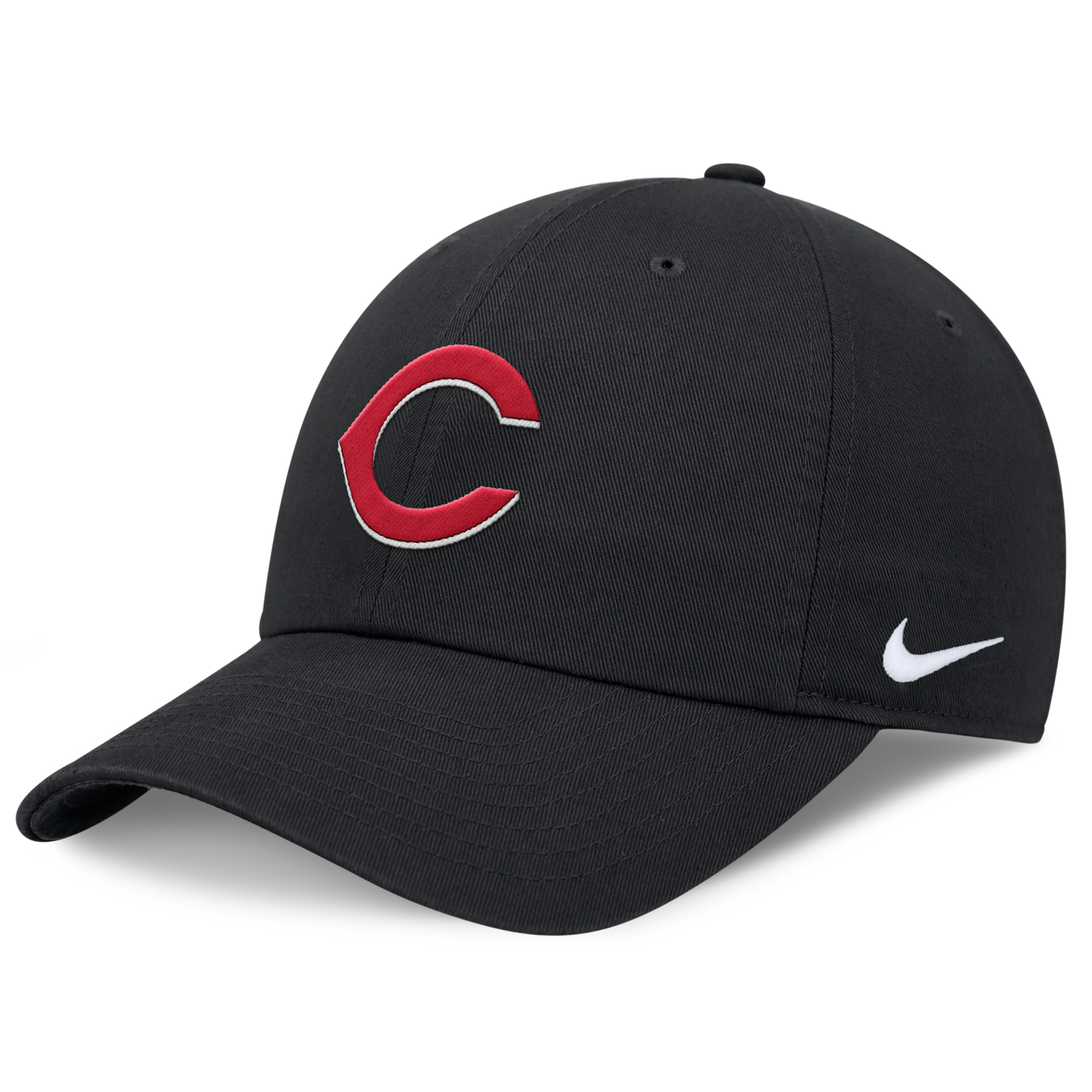 Cincinnati Reds Evergreen Club Nike Men's MLB Adjustable Hat in Black | NB0100ARED-BEK
