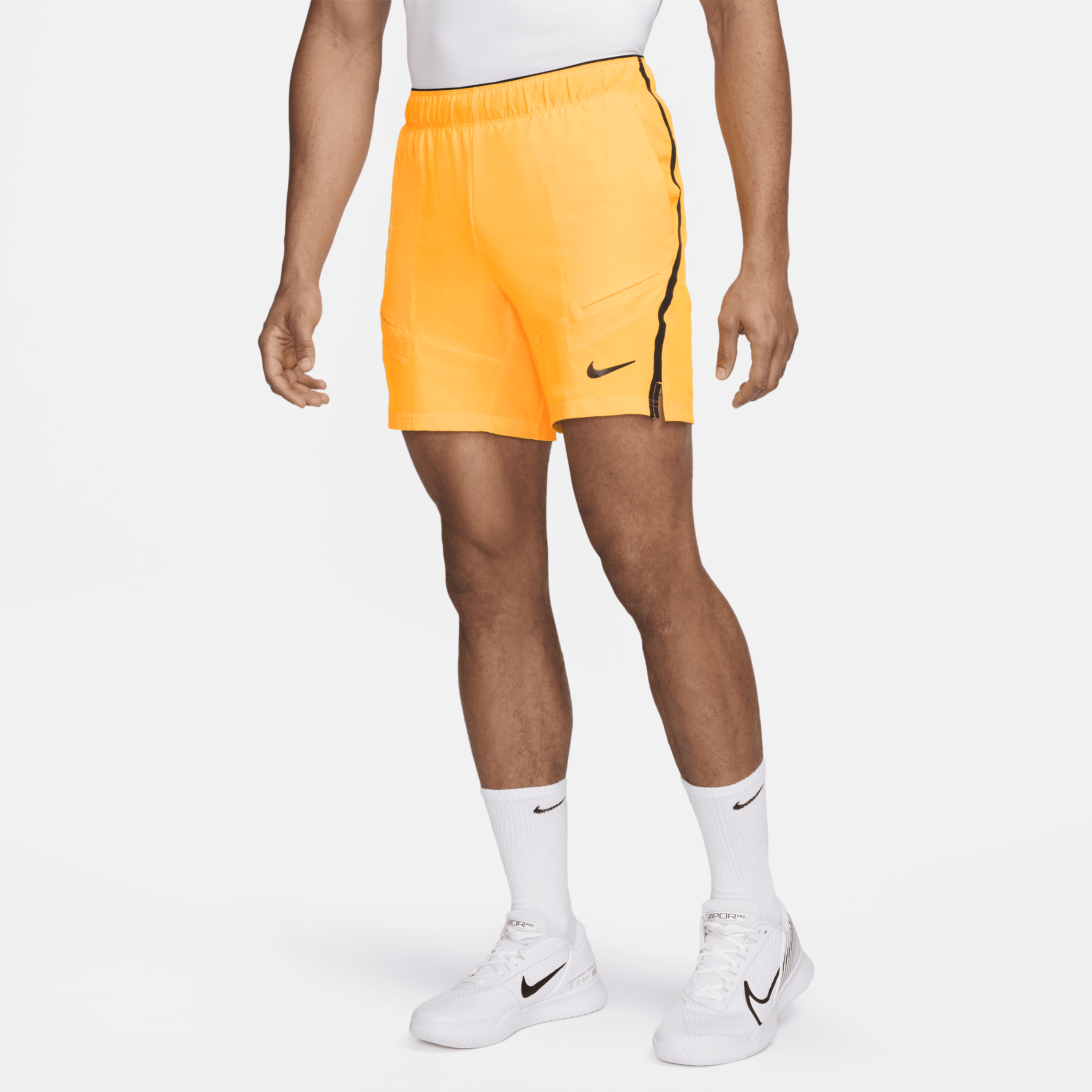 Shop Nike Men's Court Advantage Dri-fit 7" Tennis Shorts In Orange