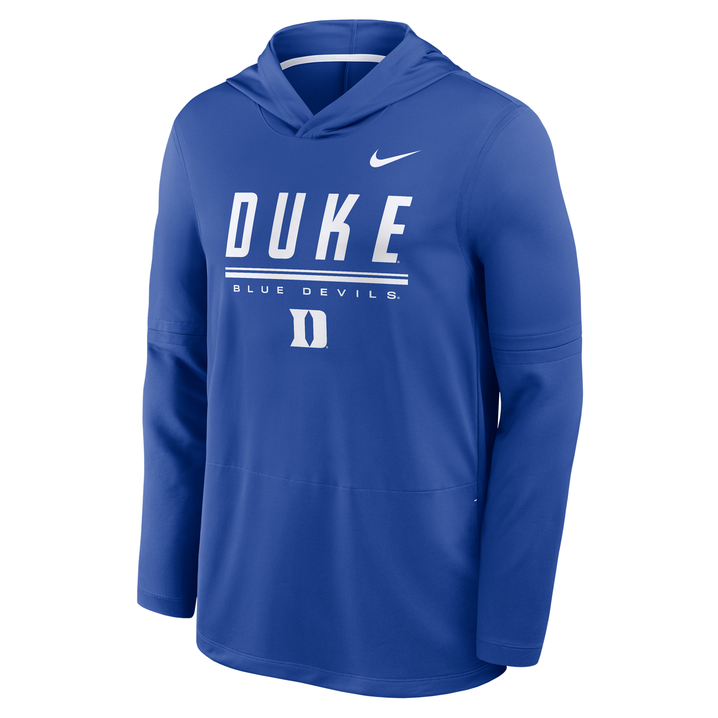 Nike Men's Royal Duke Blue Devils 2026 Sideline Lightweight Long Sleeve Hooded Dri-fit T-Shirt - Royal
