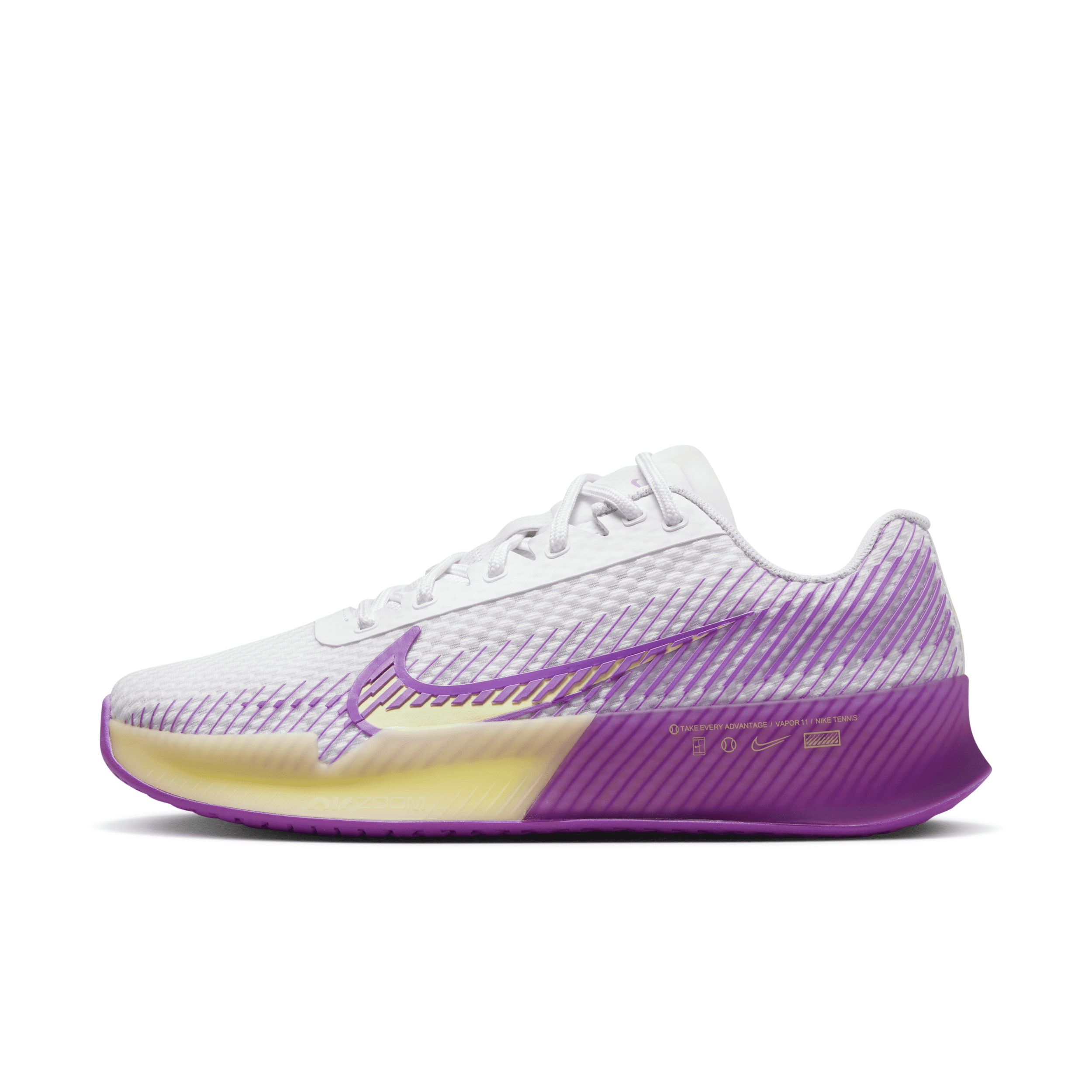Nike Women's Court Air Zoom Vapor 11 Hard Court Tennis Shoes In White