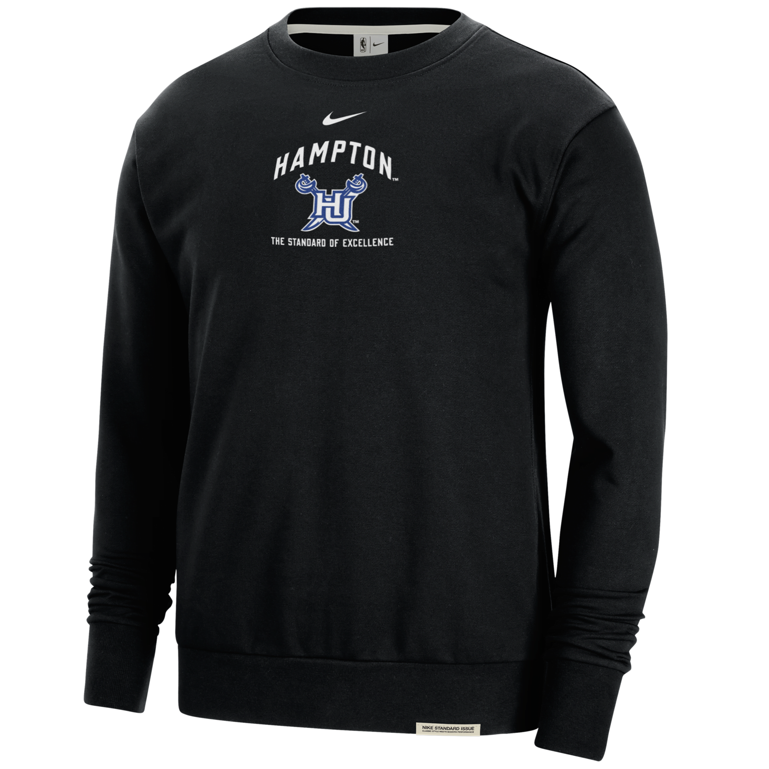 Nike Hampton Standard Issue  Men's College Fleece Crew-neck Sweatshirt In Black