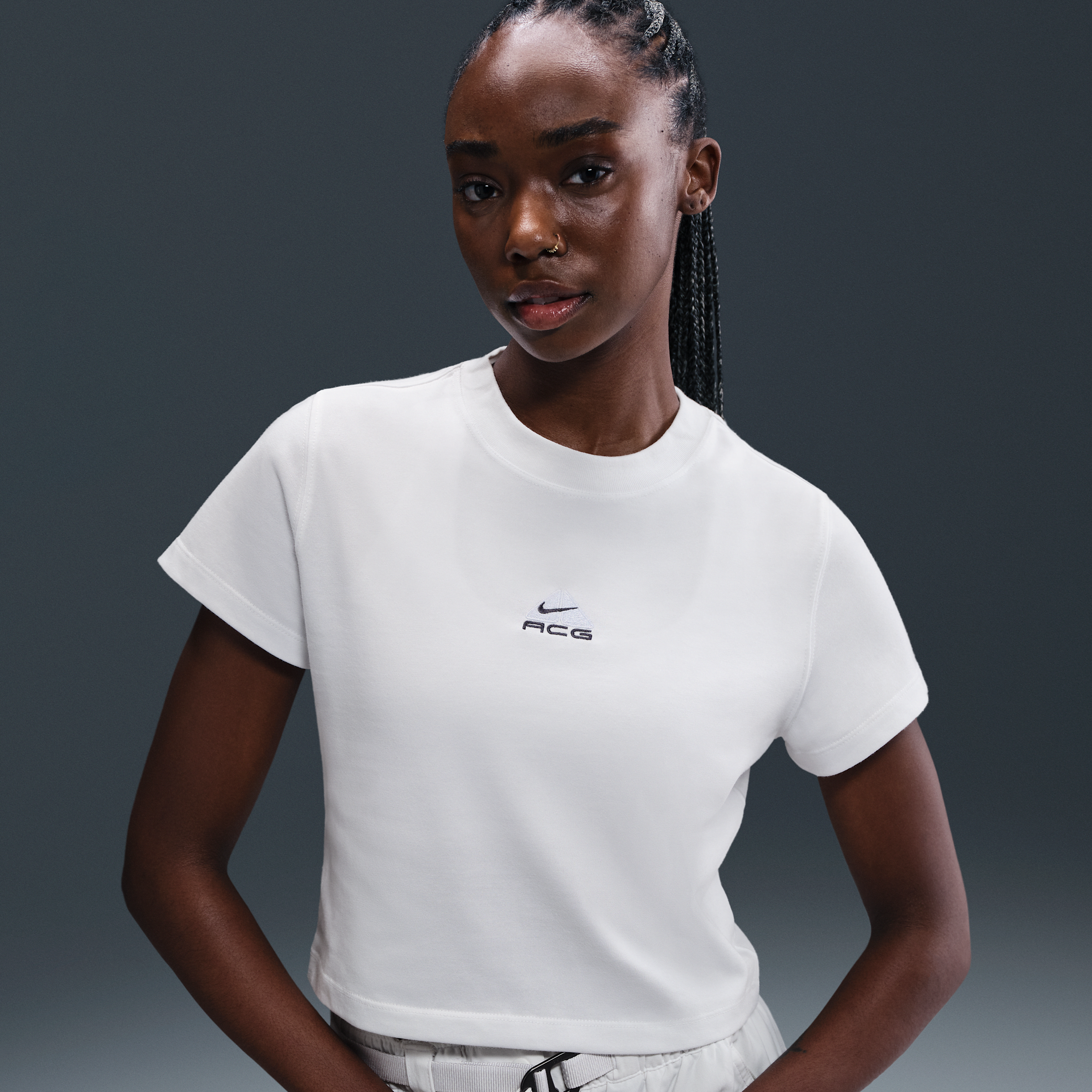 Nike Women's Acg Dri-fit Short-sleeve T-shirt In White