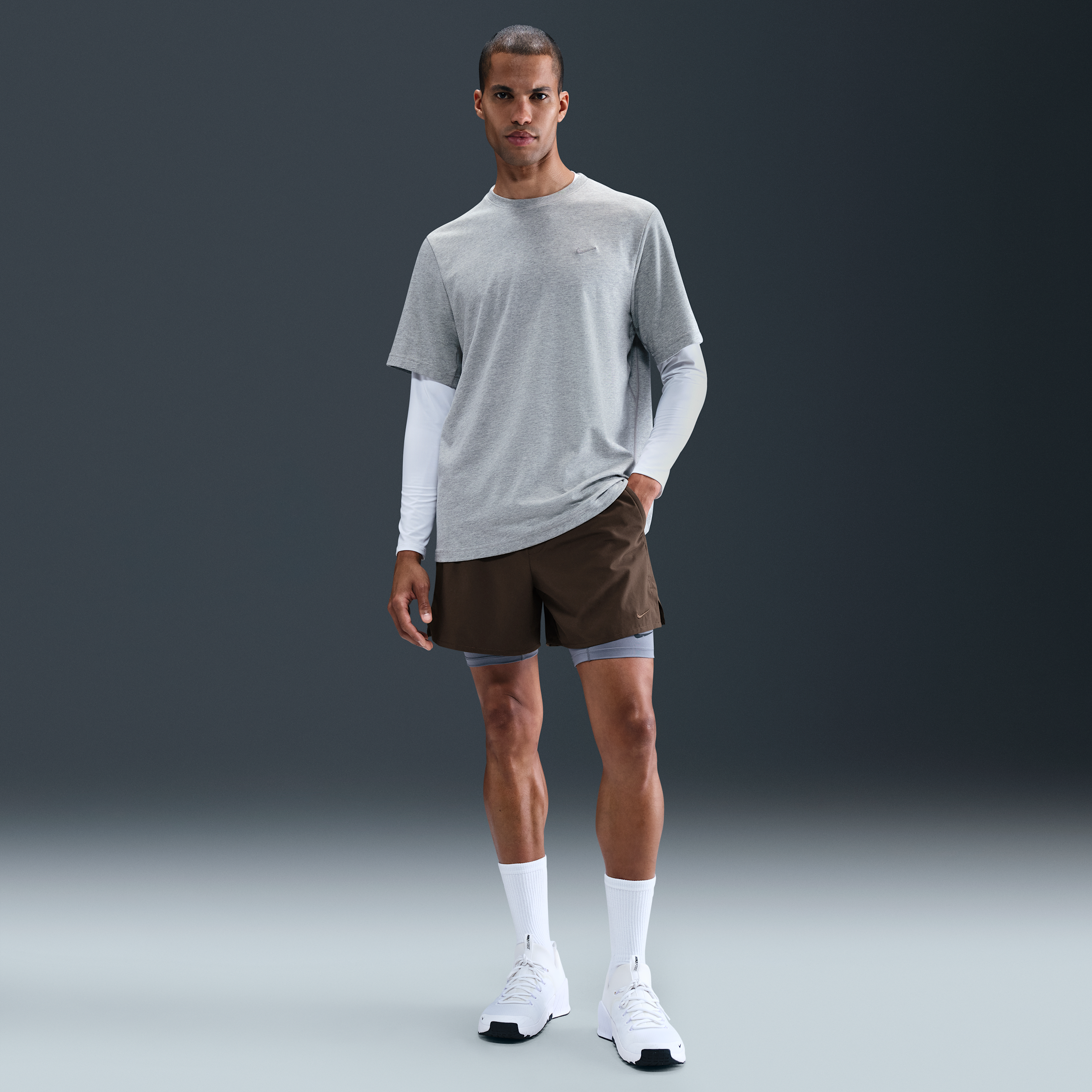 Nike Men's Unlimited Dri-FIT 5" Unlined Versatile Shorts in Brown | DV9336-237
