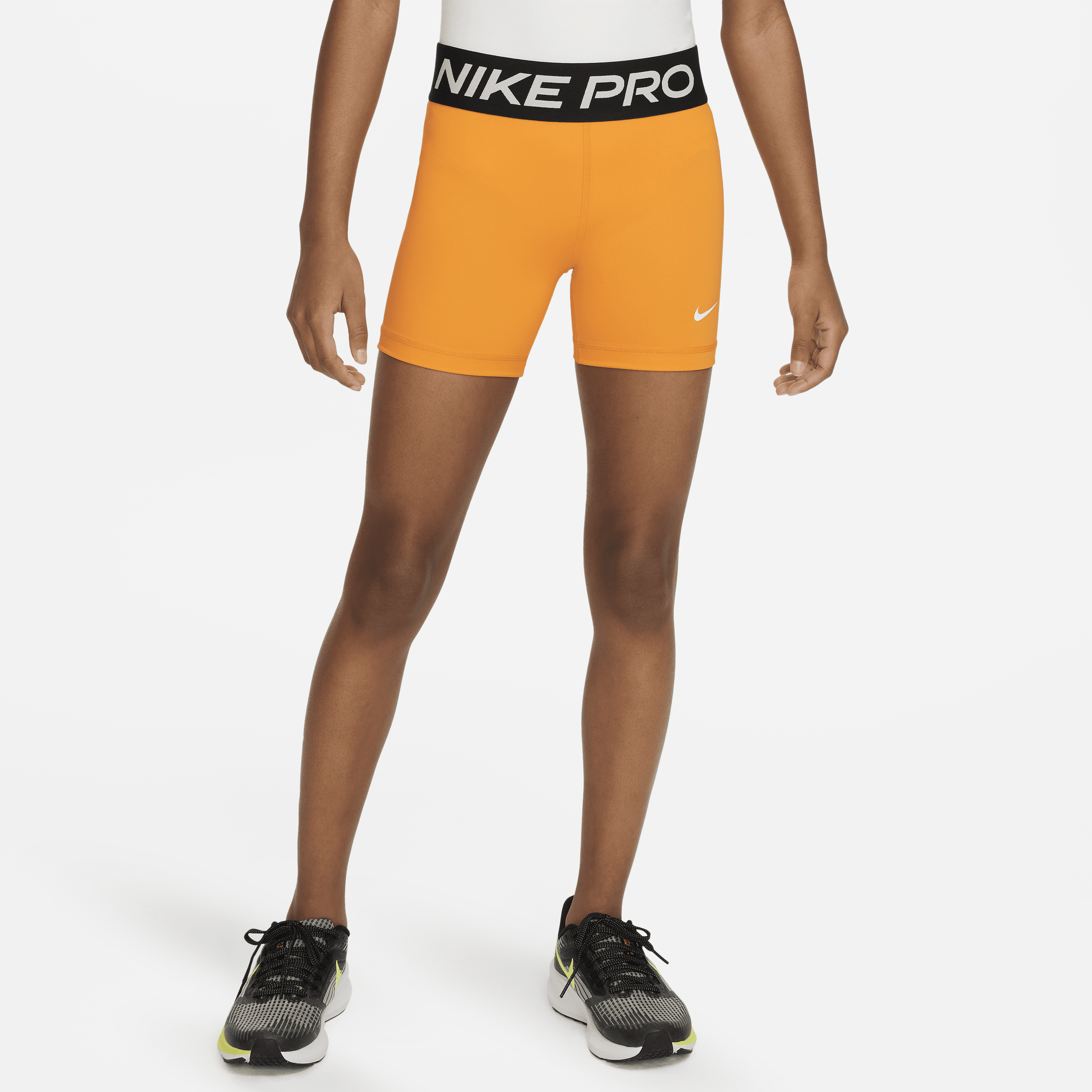 Nike Pro Big Kids' (girls') 3" Shorts In Orange
