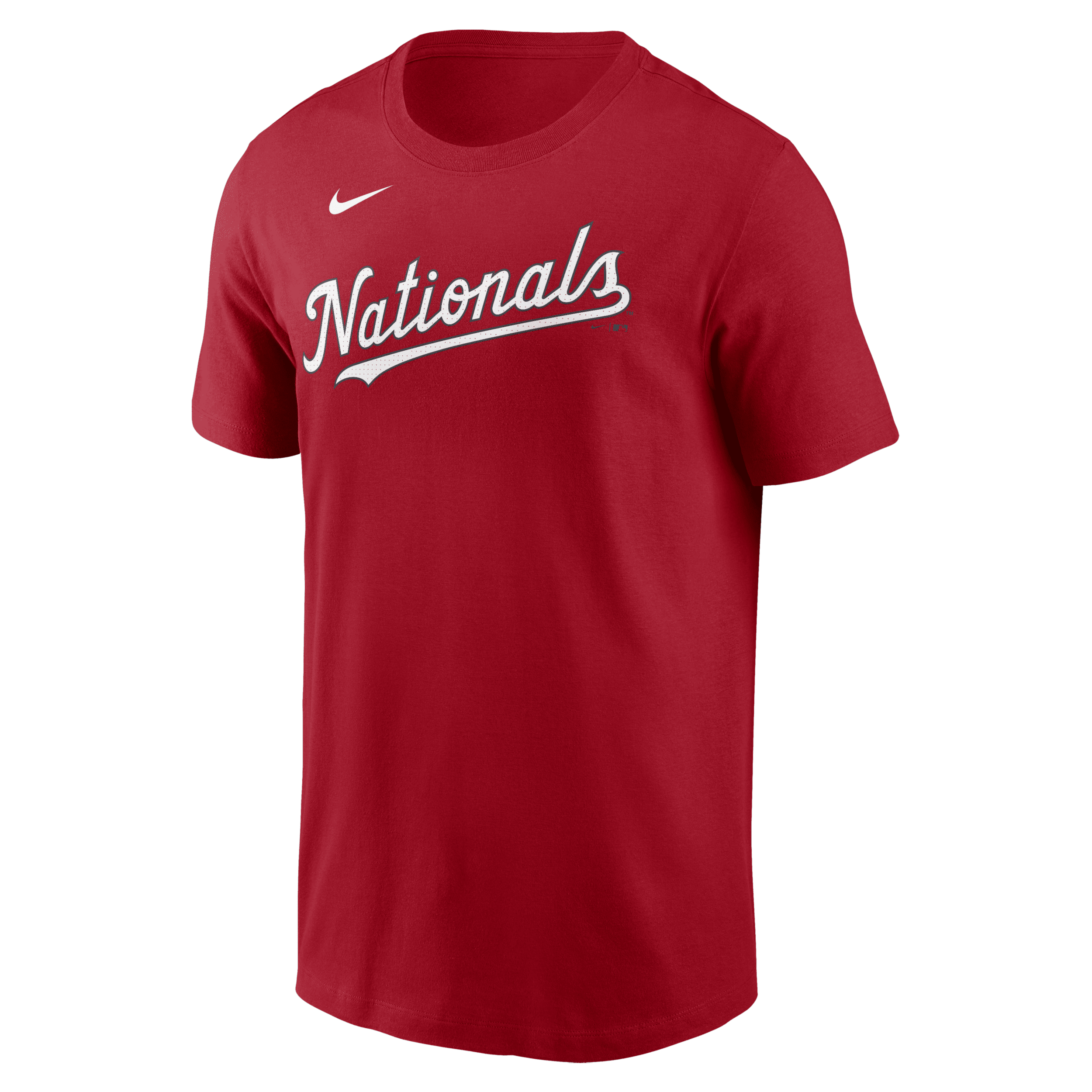 Shop Nike Washington Nationals Fuse Wordmark  Men's Mlb T-shirt In Red