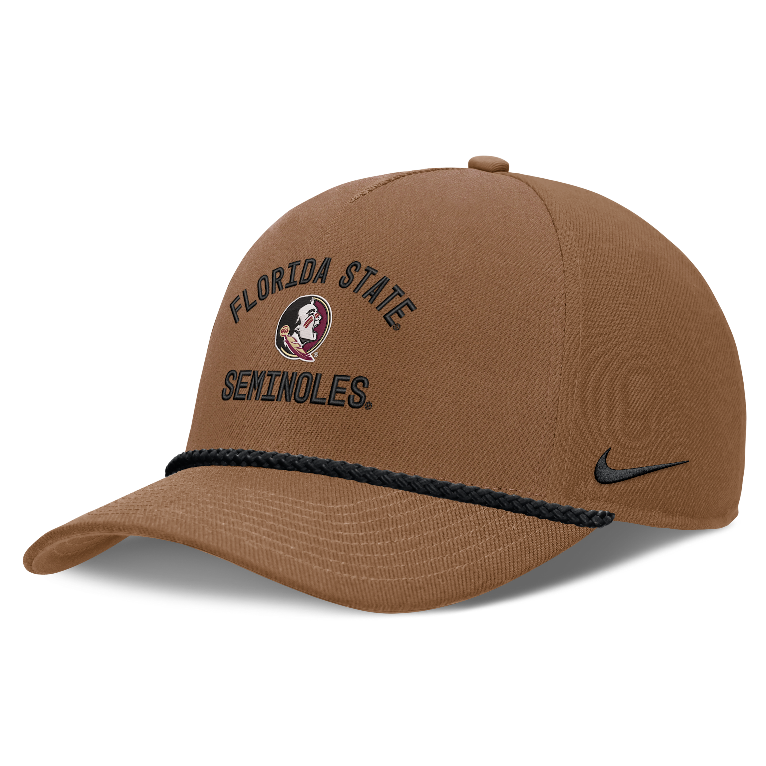 Florida State Military Appreciation Rise Nike Men's Dri-FIT College A-Frame Adjustable Hat in Brown | NC962EAFTN-7AL