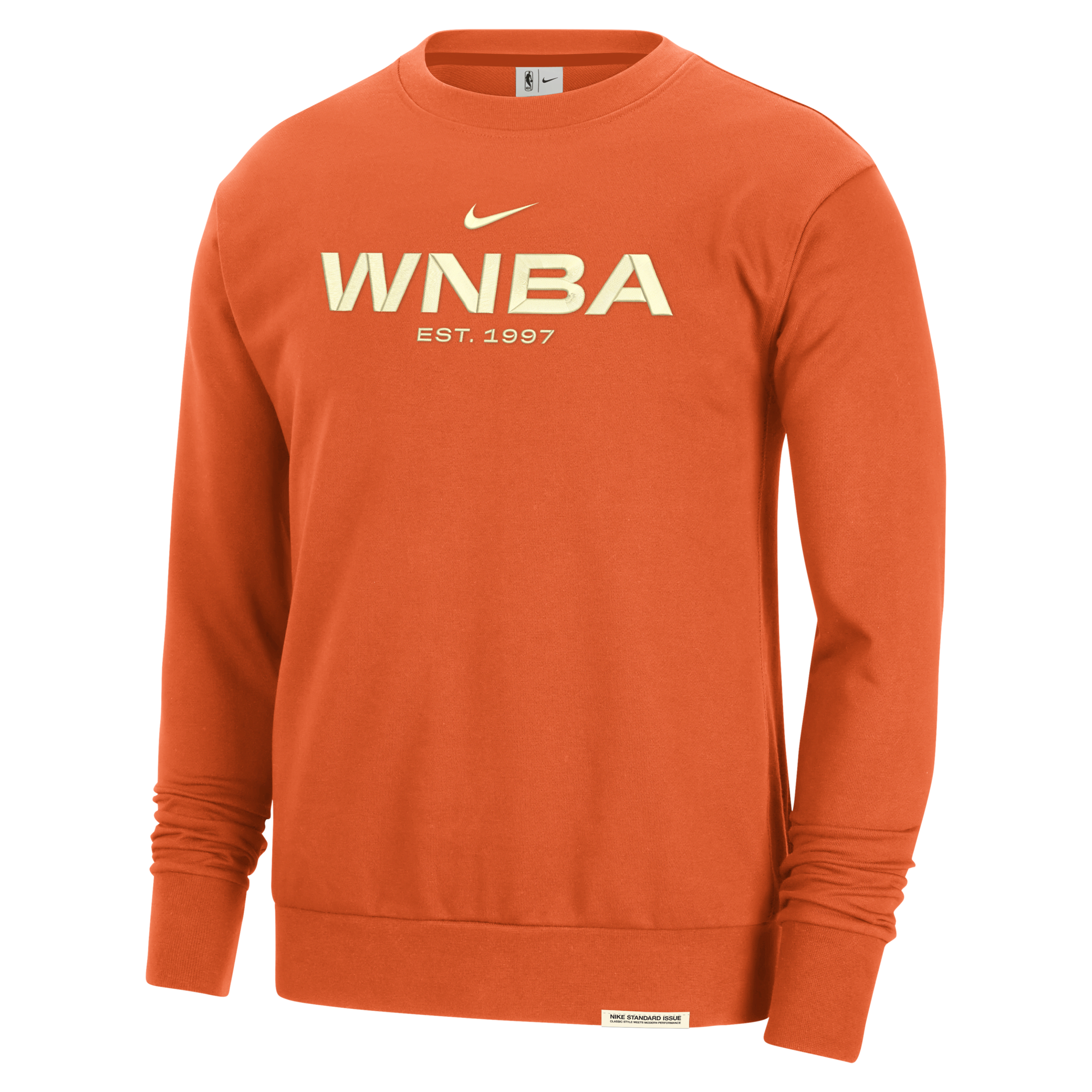 Shop Nike Wnba Standard Issue  Men's Dri-fit Basketball Crew-neck Sweatshirt In Orange