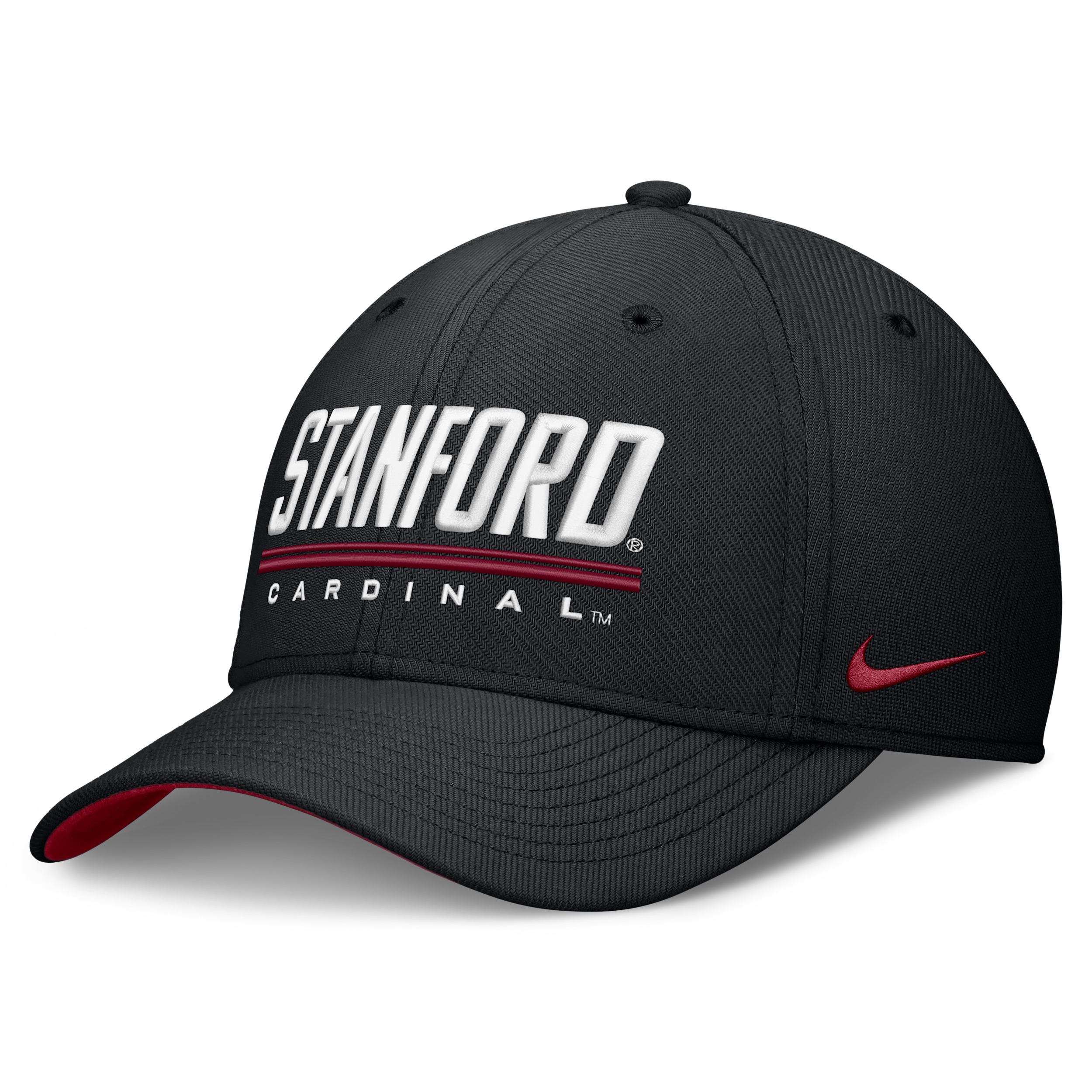 Stanford Sideline Rise Nike Men's Dri-FIT College Hat in Black | NC03090NSDN-559