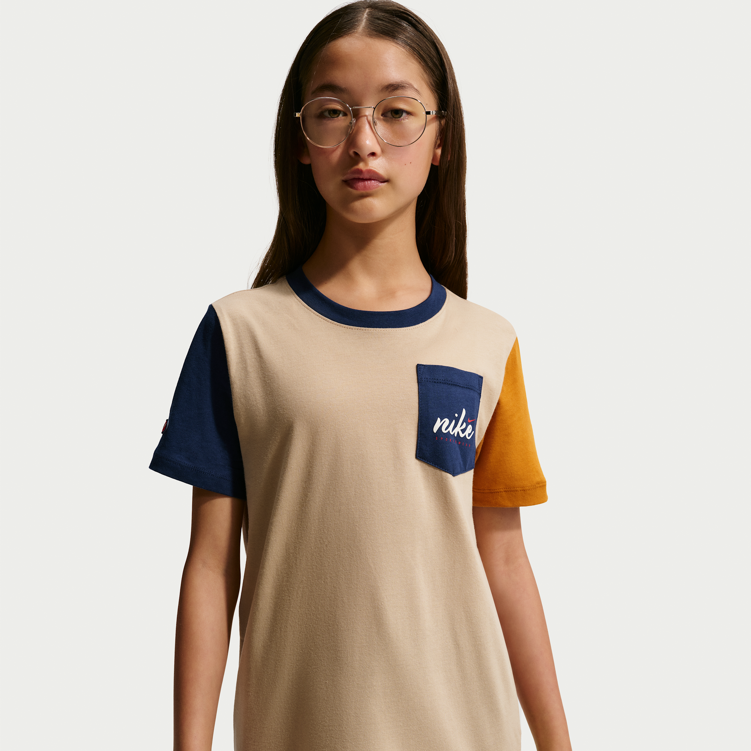 Nike Sportswear Big Kids' T-Shirt in Brown | IV7438-286