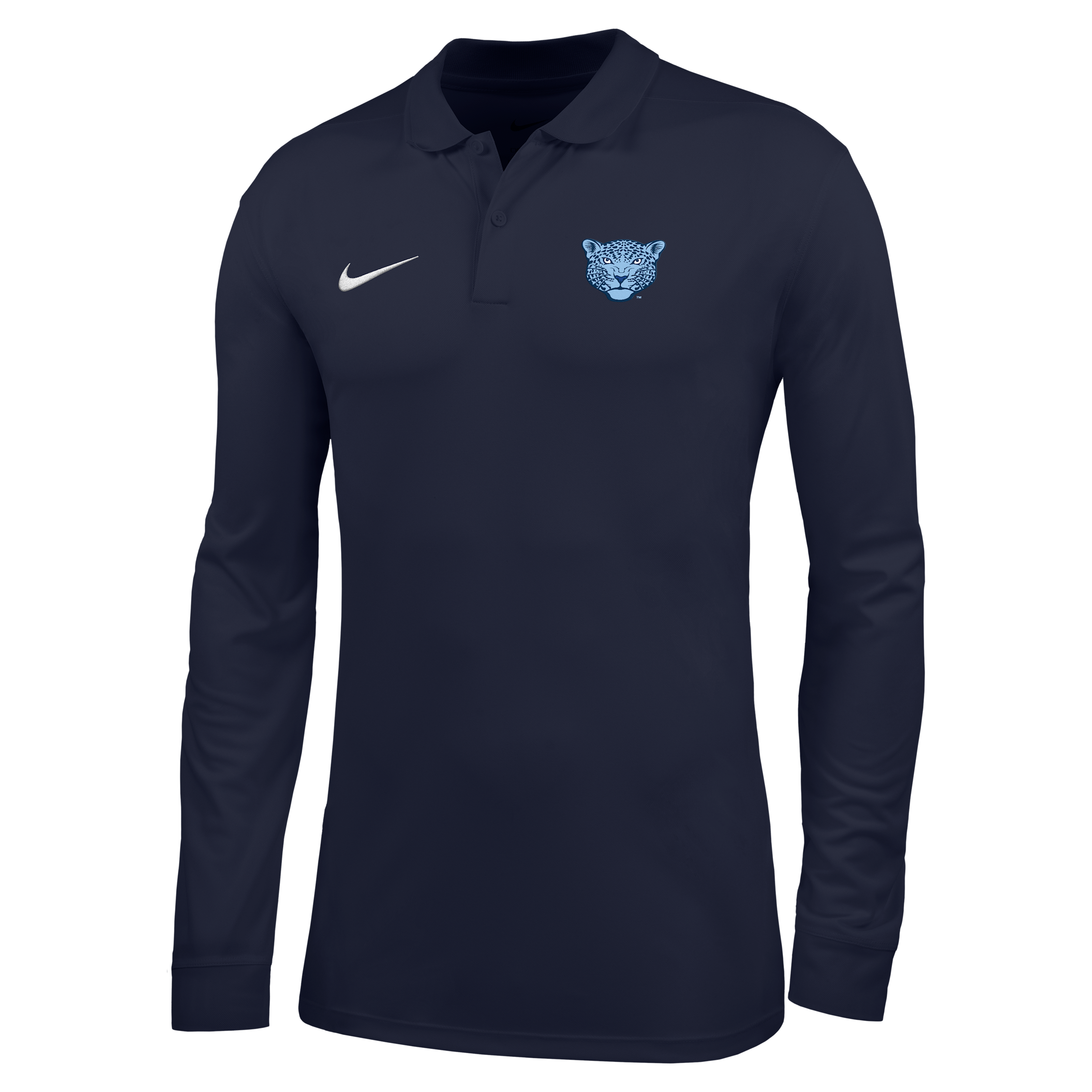 Nike Men's College (Spelman College) Dri-FIT Long-Sleeve Polo in Blue | ZM04PYSPEC26-NVY