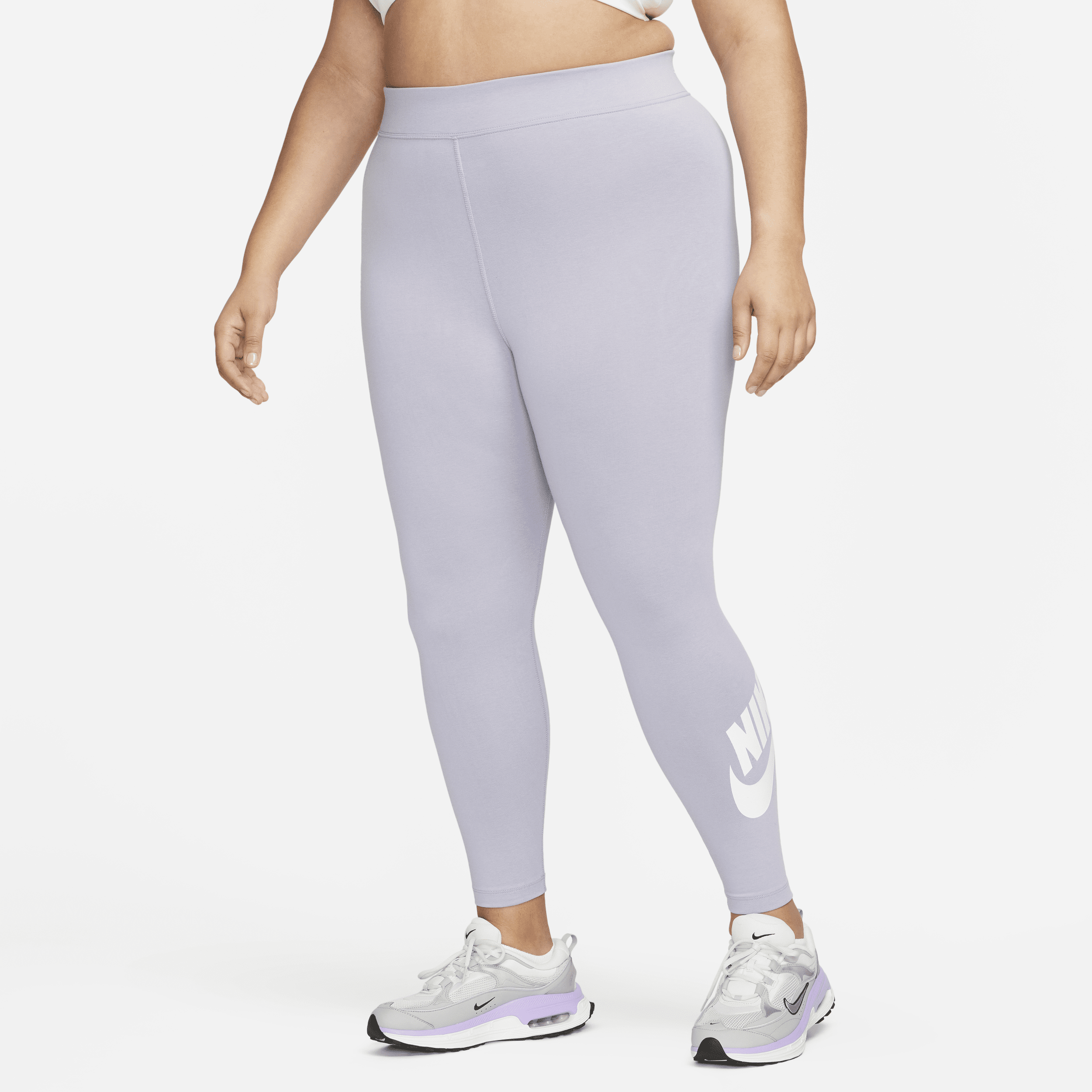 Nike Women's  Sportswear Essential High-waisted Leggings (plus Size) In Purple