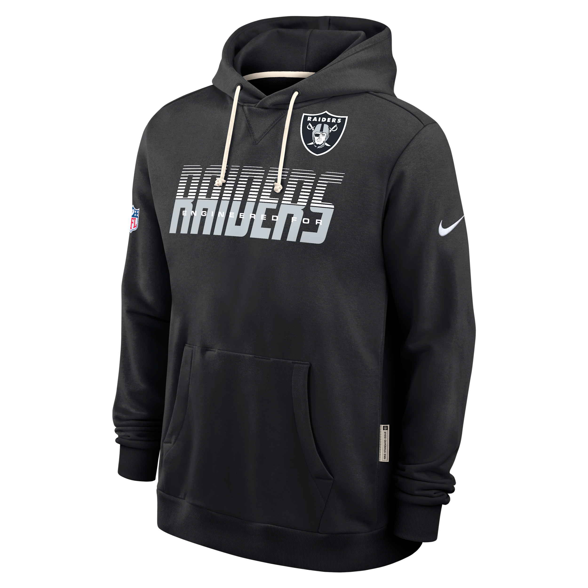 Las Vegas Raiders Sideline Standard Issue Nike Men's Dri-FIT NFL Pullover Hoodie in Black | 03AZ00A8D-SX8