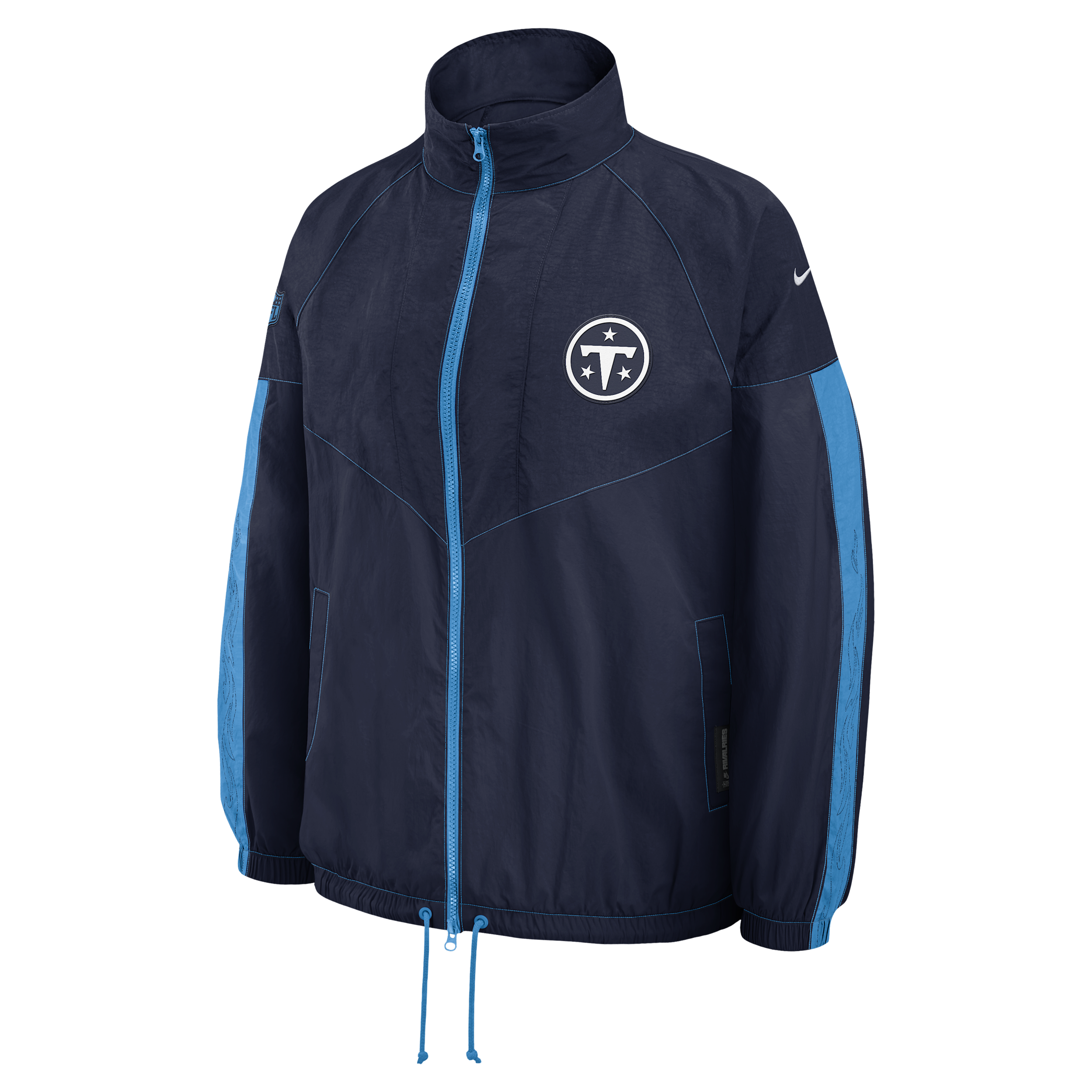 Tennessee Titans Rivalries Collection Nike Women's NFL Oversized Full-Zip Jacket in Blue | 06AE076K9V-4Z3