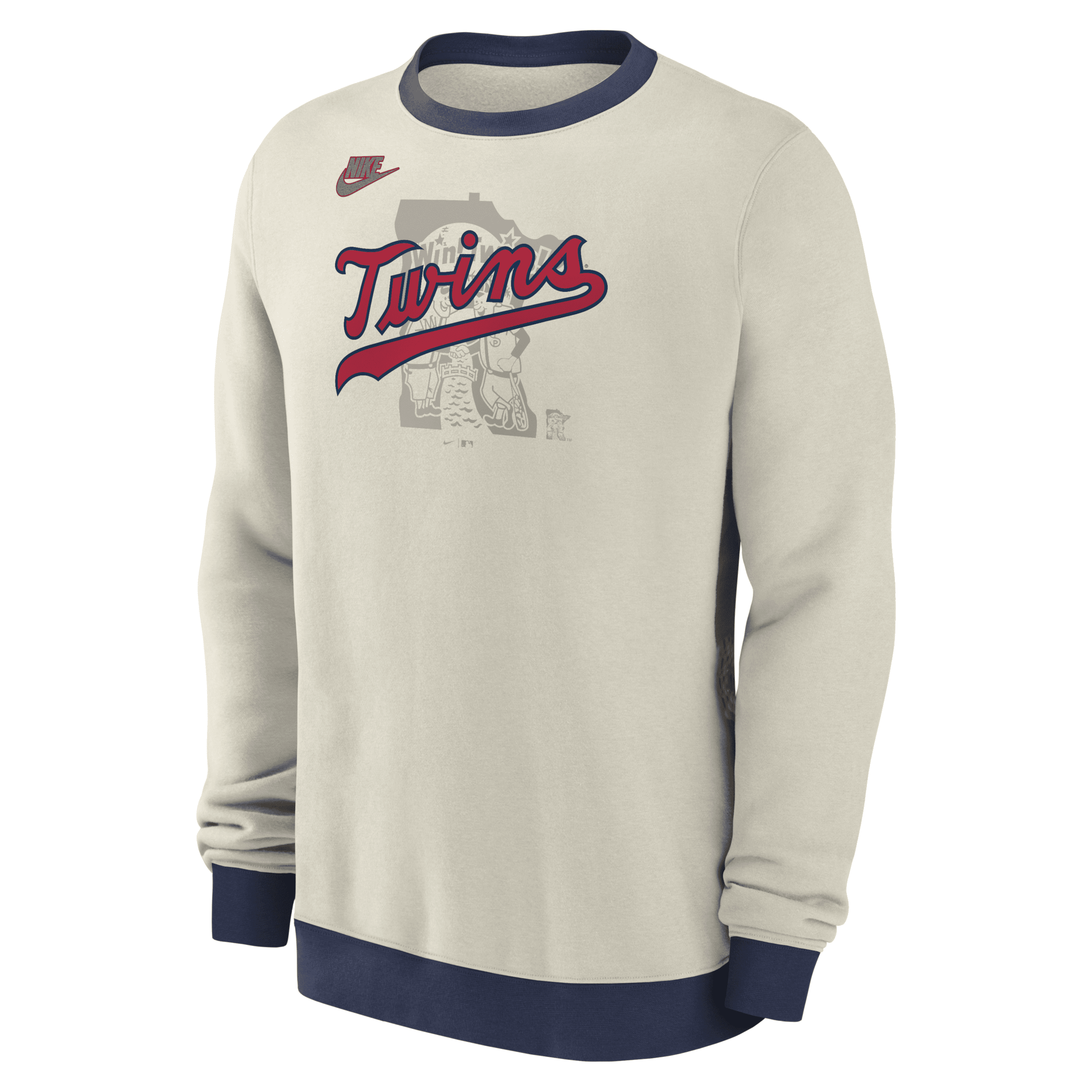 Shop Nike Minnesota Twins Cooperstown  Men's Mlb Pullover Crew In Brown