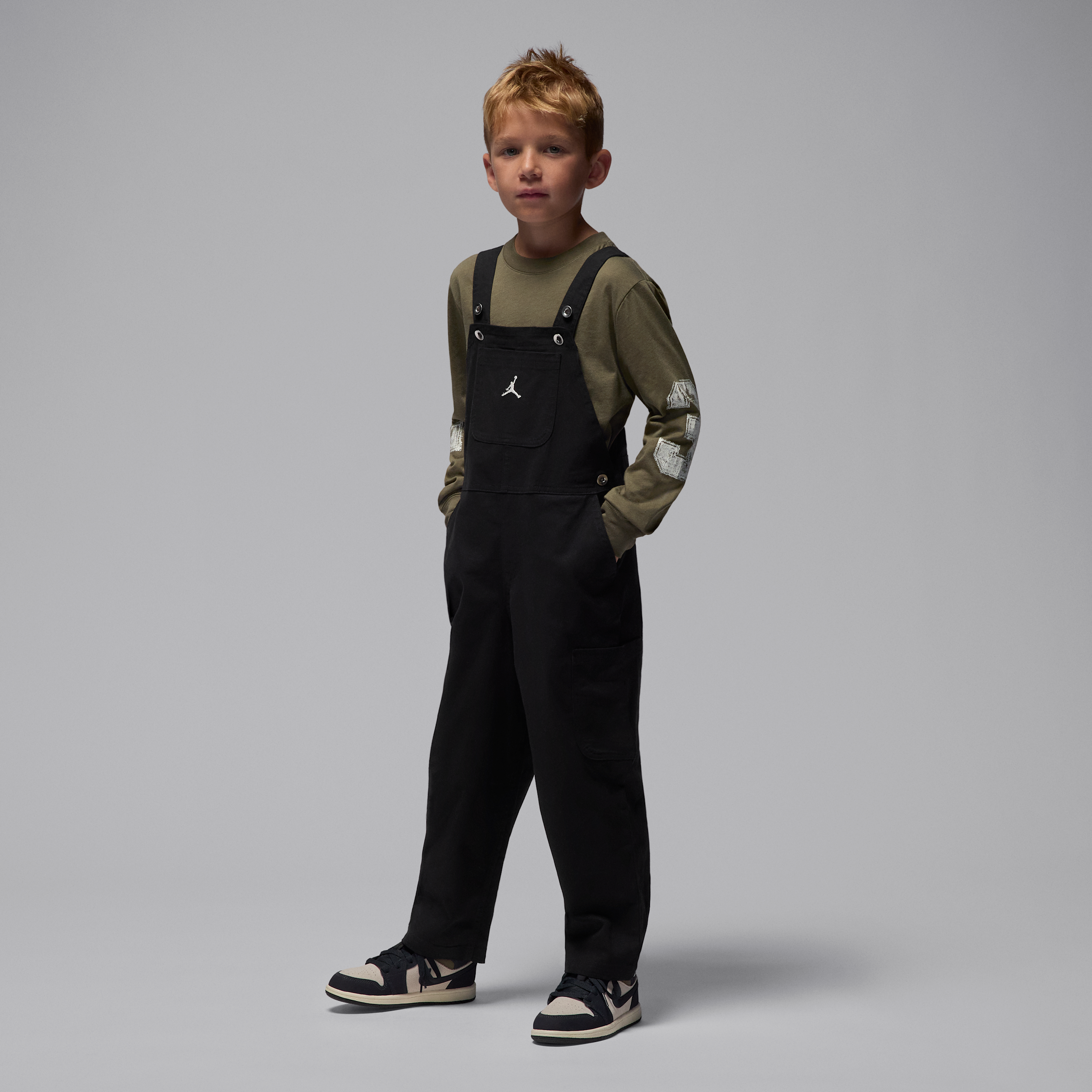 Jordan Mvp Little Kids' 2-piece Overalls Set In Black