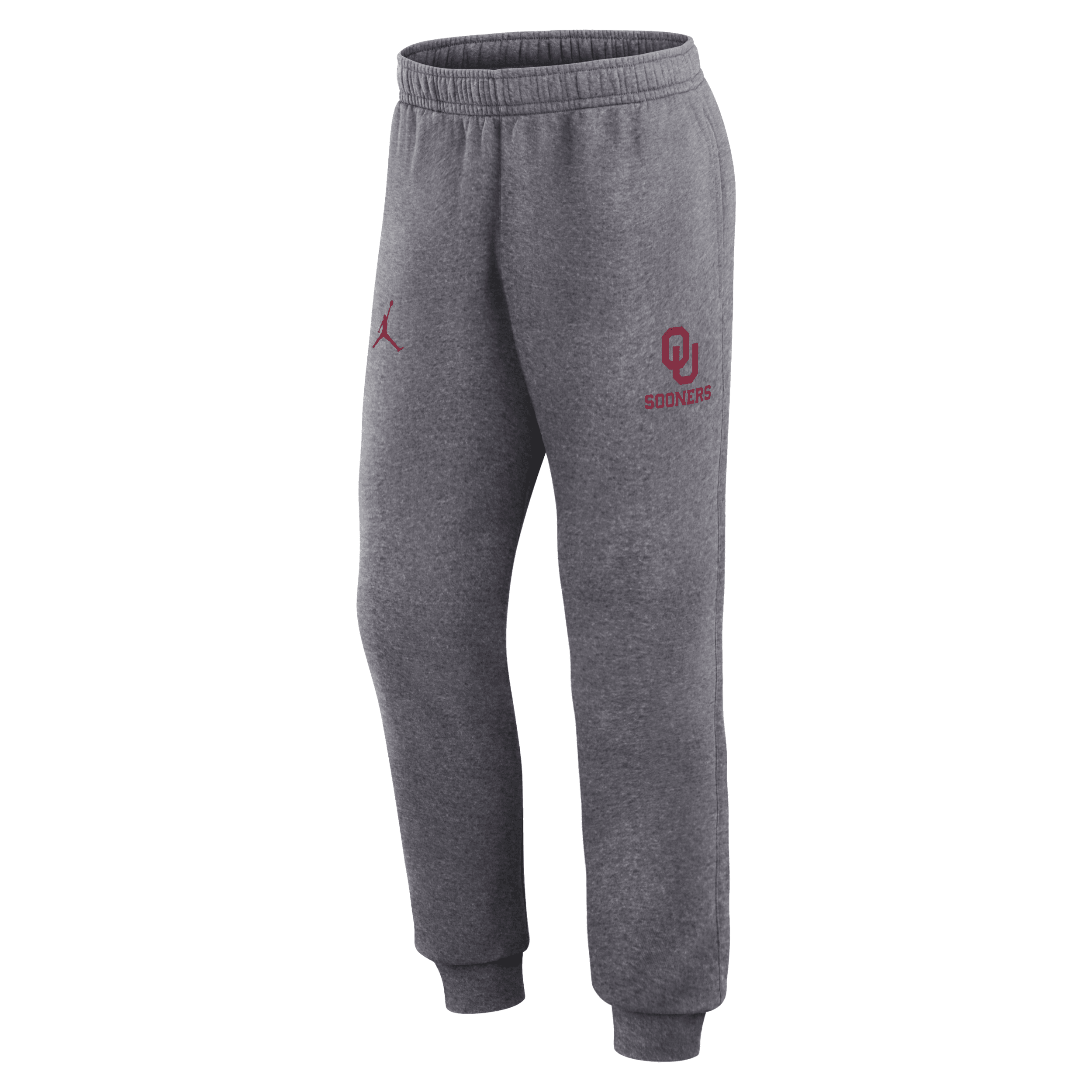 Jordan Men's Heather Gray Oklahoma Sooners Primetime Club Fleece Jogger Pants In Grey