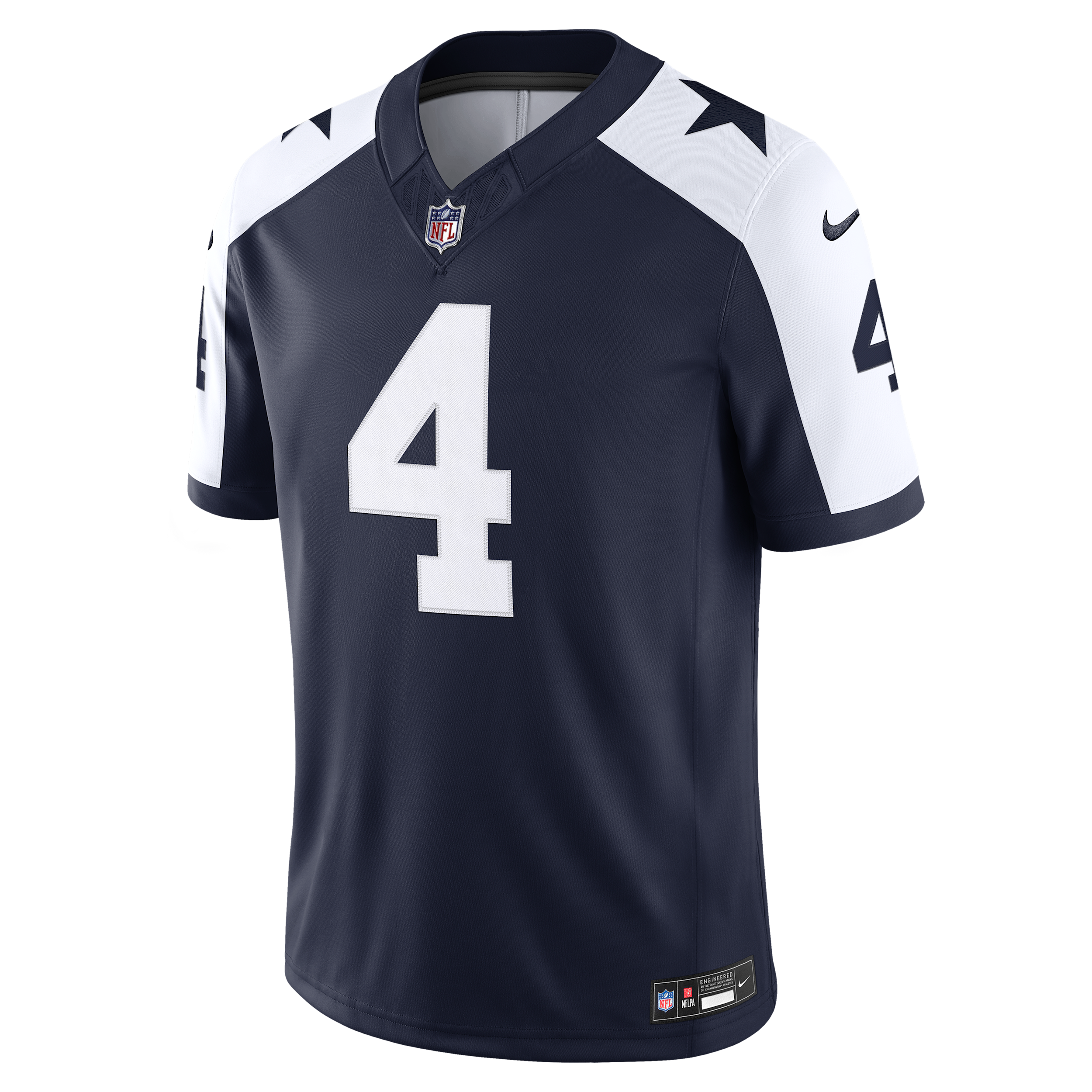 Men's Nike Dak Prescott Navy Dallas Cowboys Alternate Vapor F.U.S.E. Stitched Limited Jersey