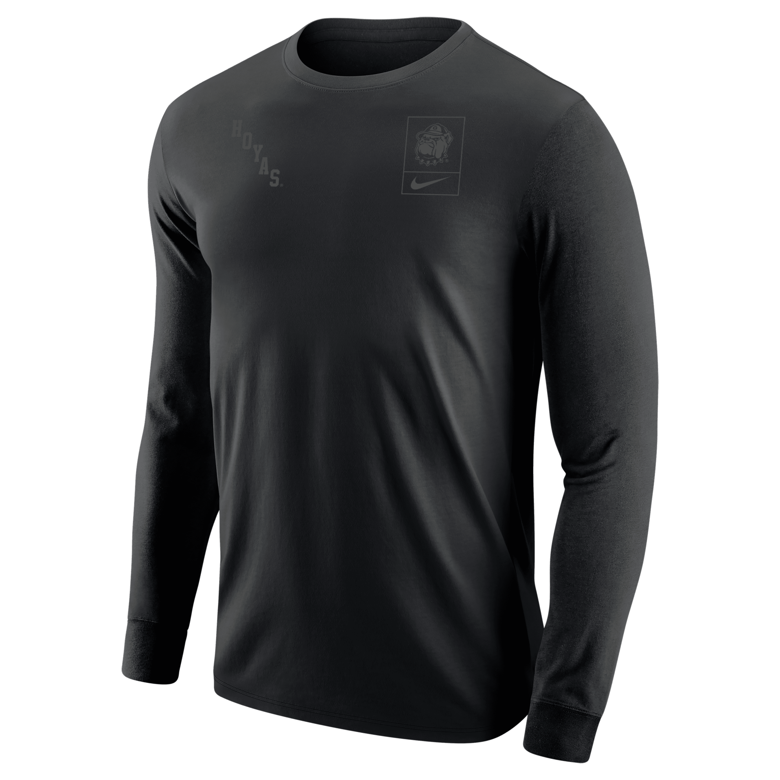 Nike Georgetown Olive Pack  Men's College Long-sleeve T-shirt In Black