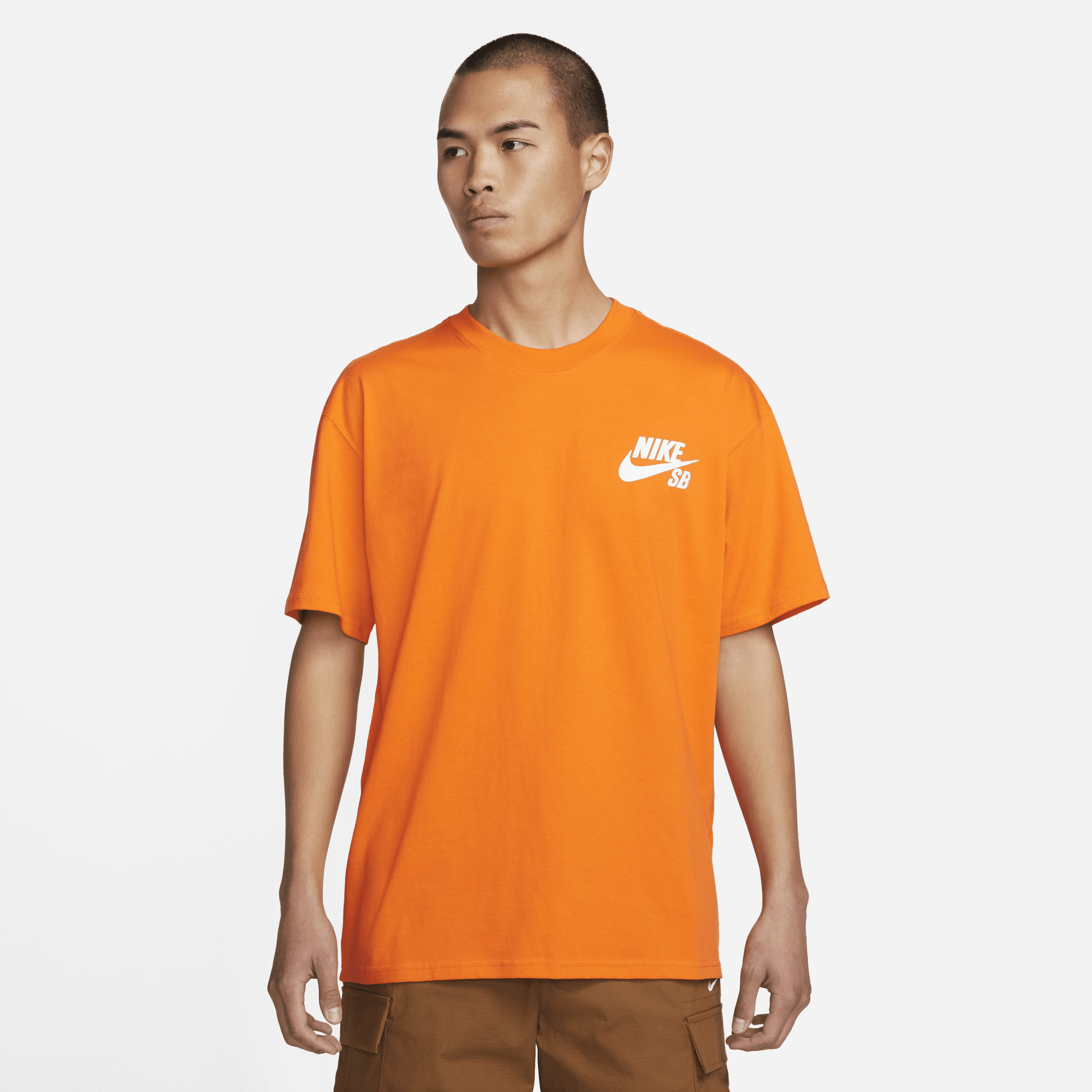 Nike Men's  Sb Logo Skate T-shirt In Orange